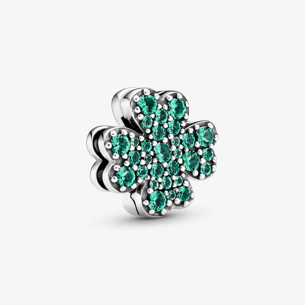 pandora pavé fourleaf clover clip charm 798601c01