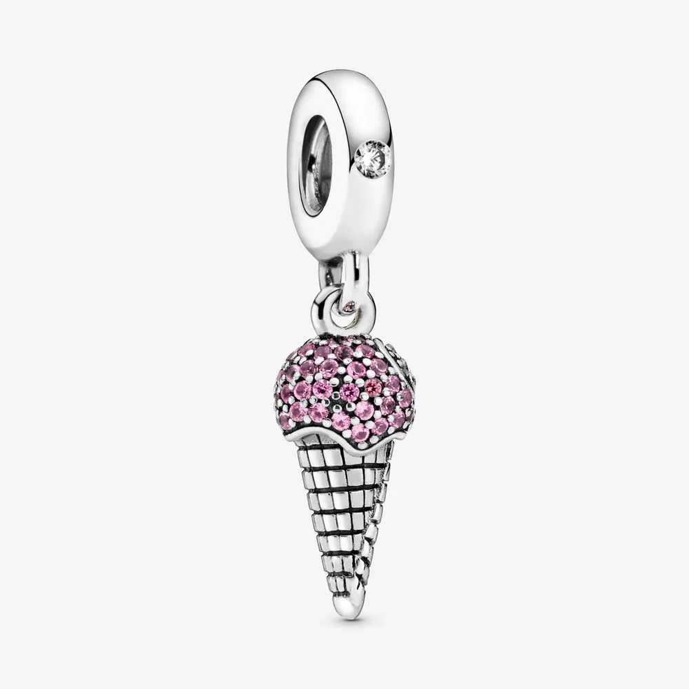 pandora pavé ice cream cone dangle charm 798801c01