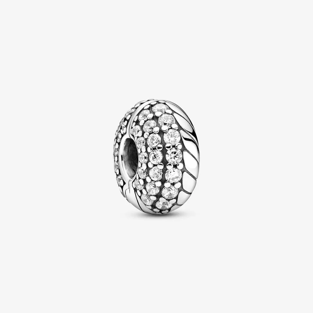 PANDORA Pavé Snake Chain Pattern Clip Charm - 799089C01