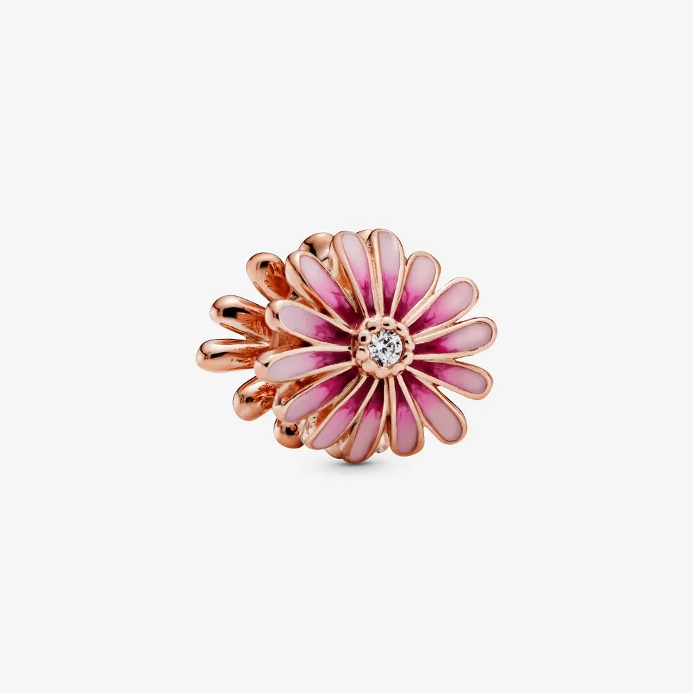 pandora pink daisy flower charm 788775c01