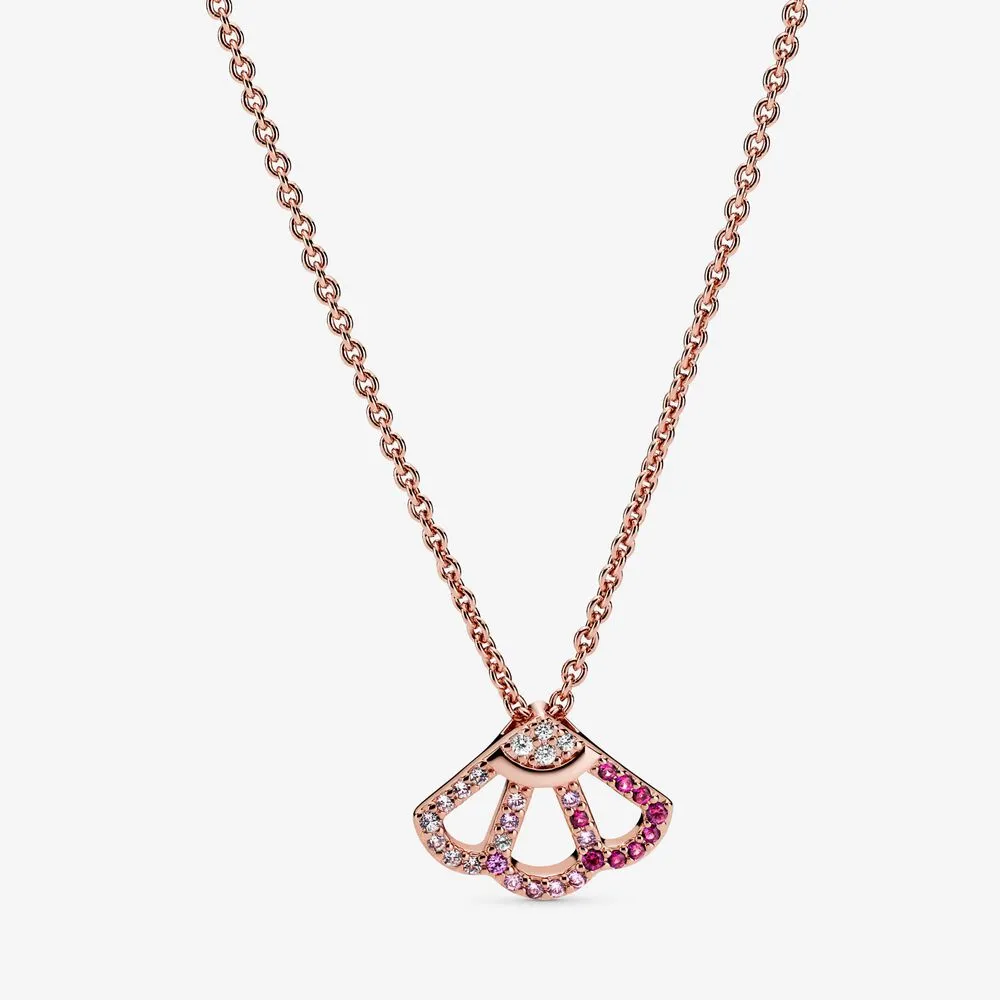 PANDORA Pink Fan Collier Necklace - 388146C01