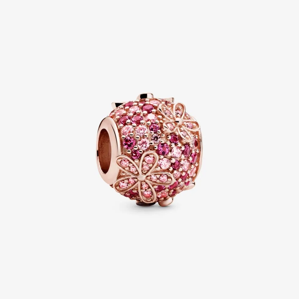 pandora pink pavé daisy flower charm 788797c01