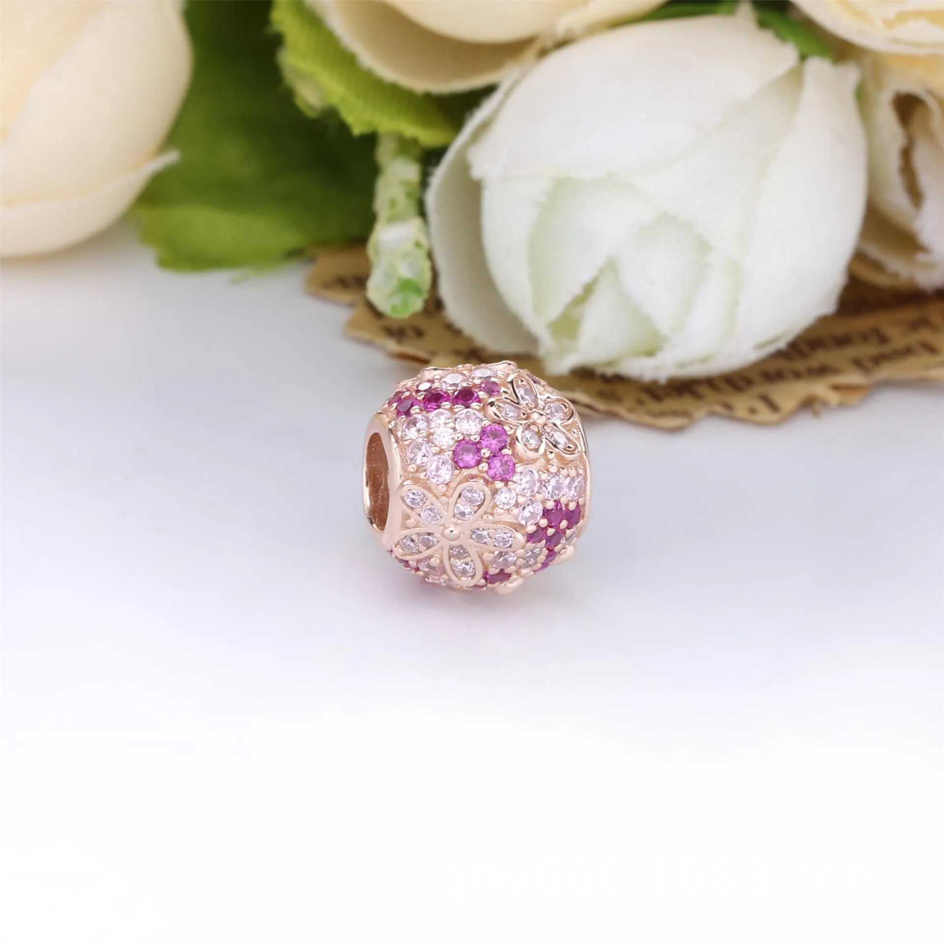 PANDORA Pink Pavé Daisy Flower Charm - 788797C01