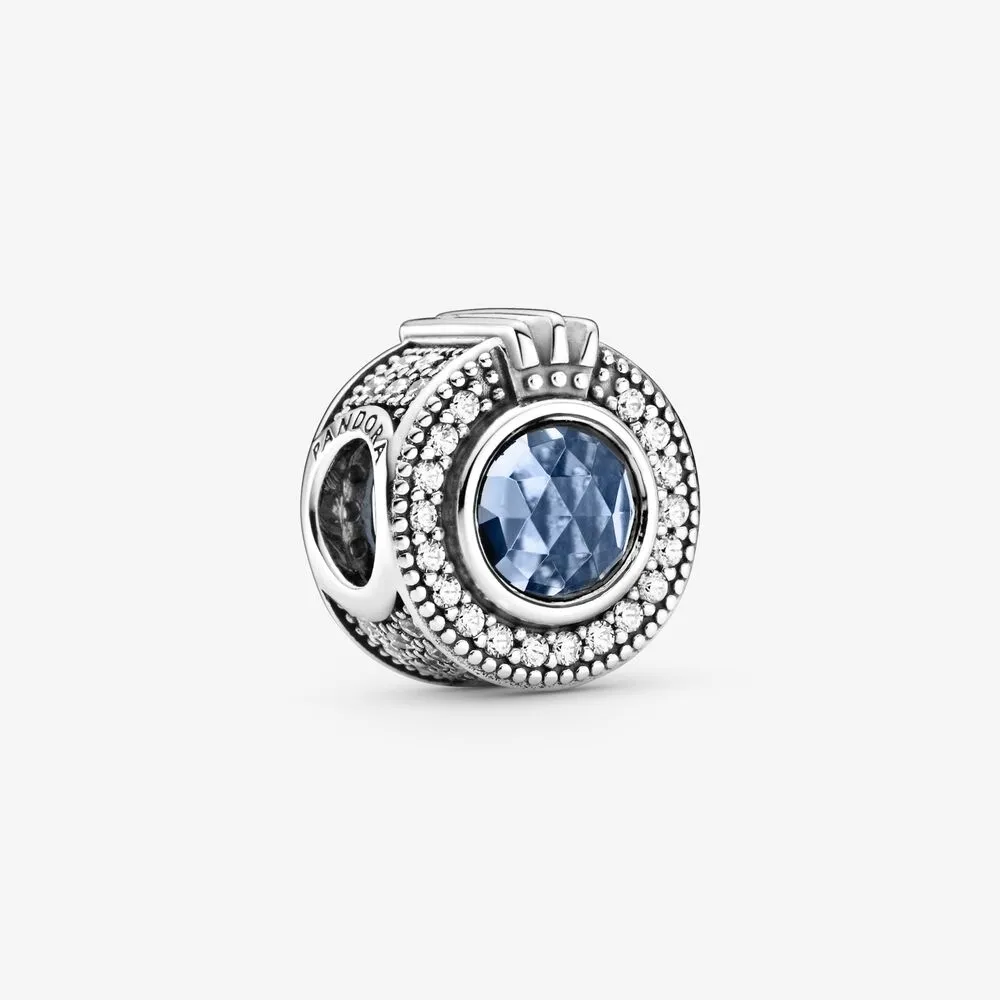 pandora sparkling blue crown o charm 799058c01