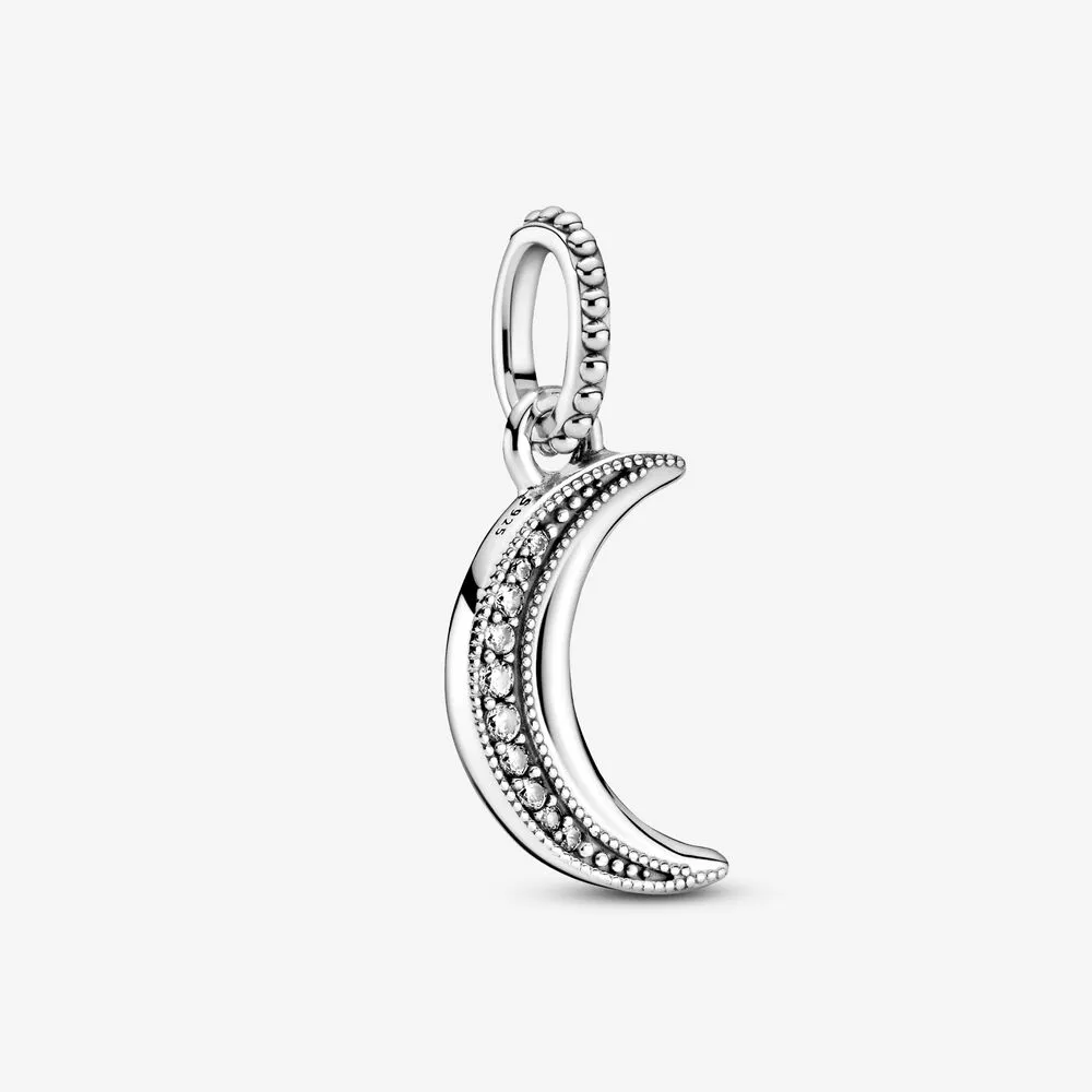 pandora sparkling crescent moon pendant 399184c01