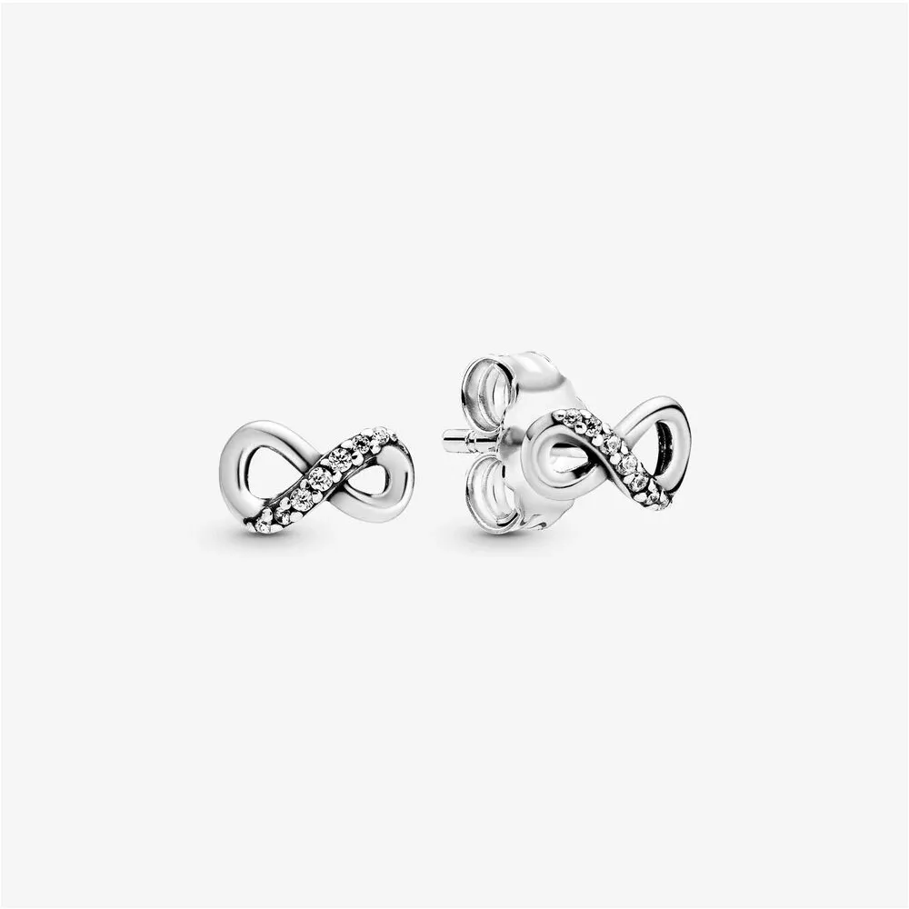 pandora sparkling infinity stud earrings 298820c01