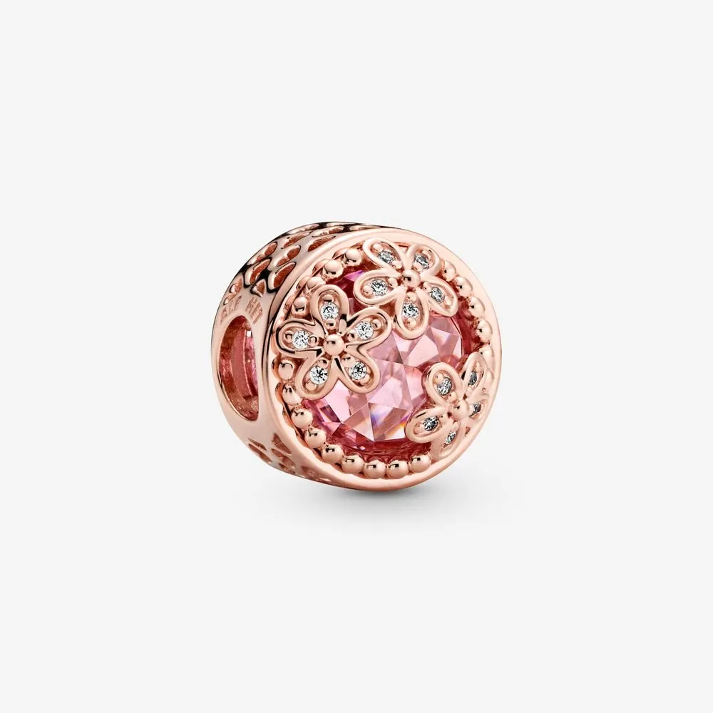 PANDORA Sparkling Pink Daisy Flower Charm - 782055C01