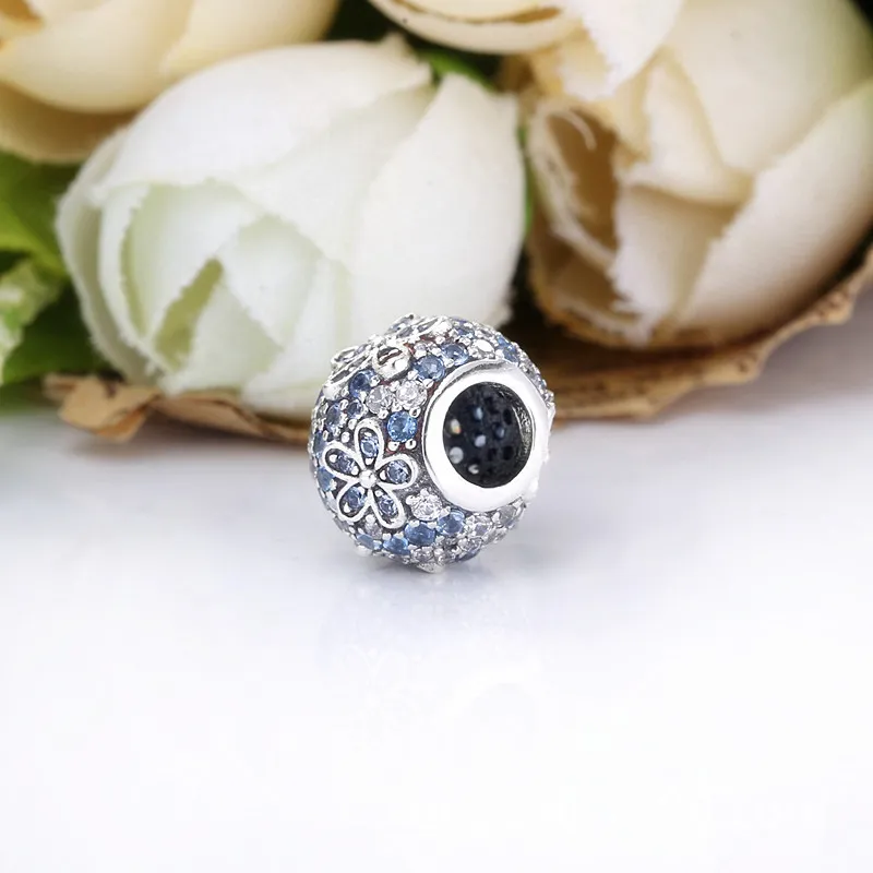 PANDORA Teal Pavé Daisy Flower Charm - 798797C01