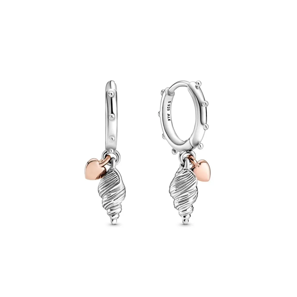 summer 2020 pandora rose heart and conch shell hoop earrings 289000c00