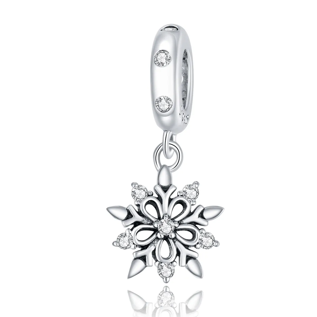 Pandora Style Crystal Snowflake Dangle - SCC1649