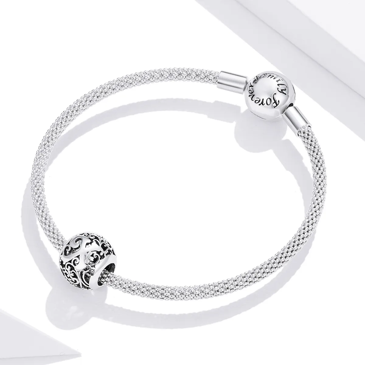 Pandora Style Openwork Flower Letter X Charm - SCC1444-X