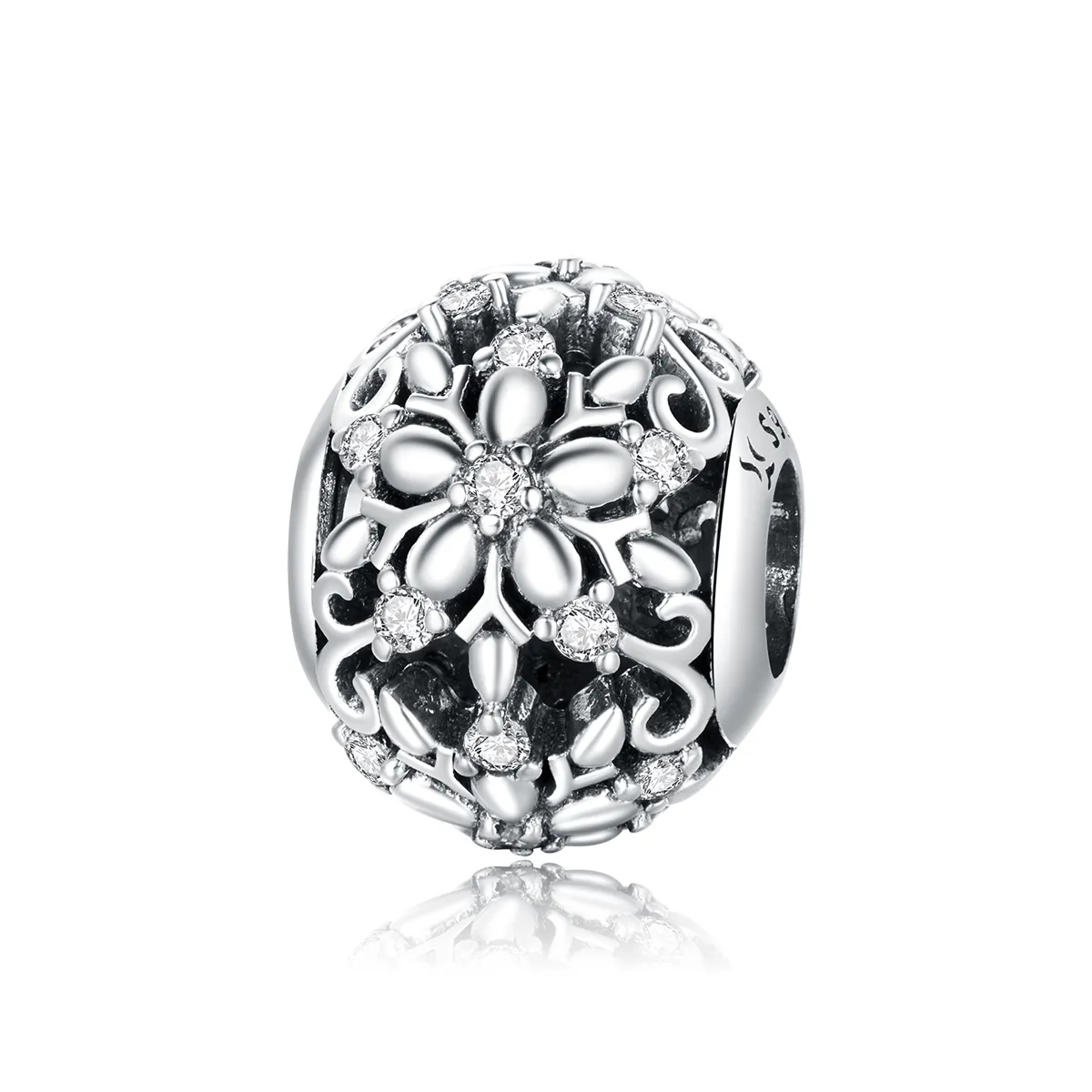 Pandora Style Openwork Snowflakes Charm - SCC1651