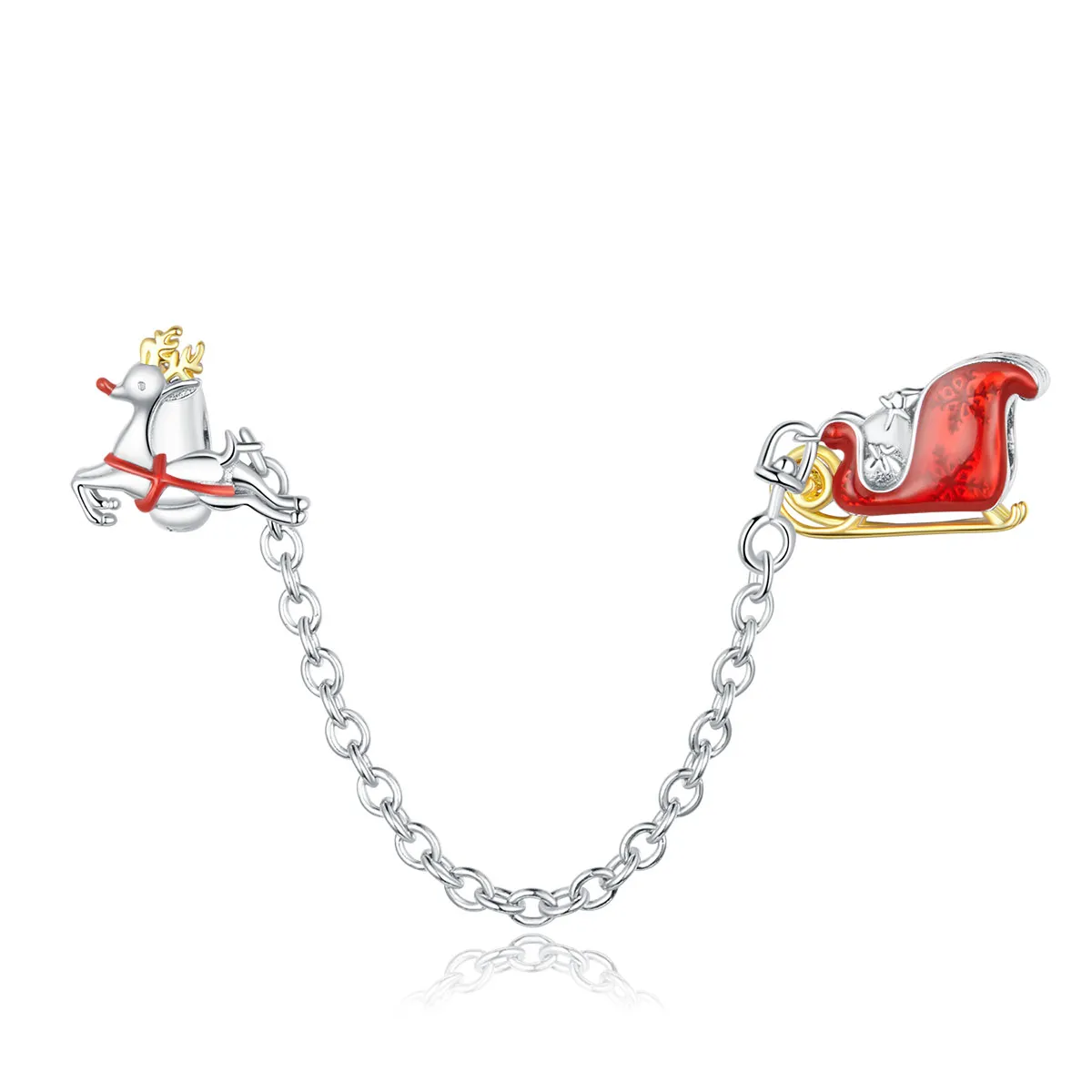 Pandora Style Santa's Sleigh Safety Chain - SCC1667