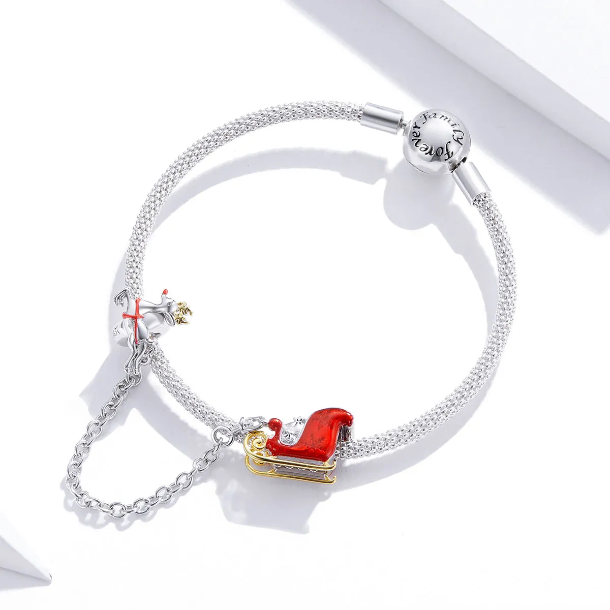 Pandora Style Santa's Sleigh Safety Chain - SCC1667