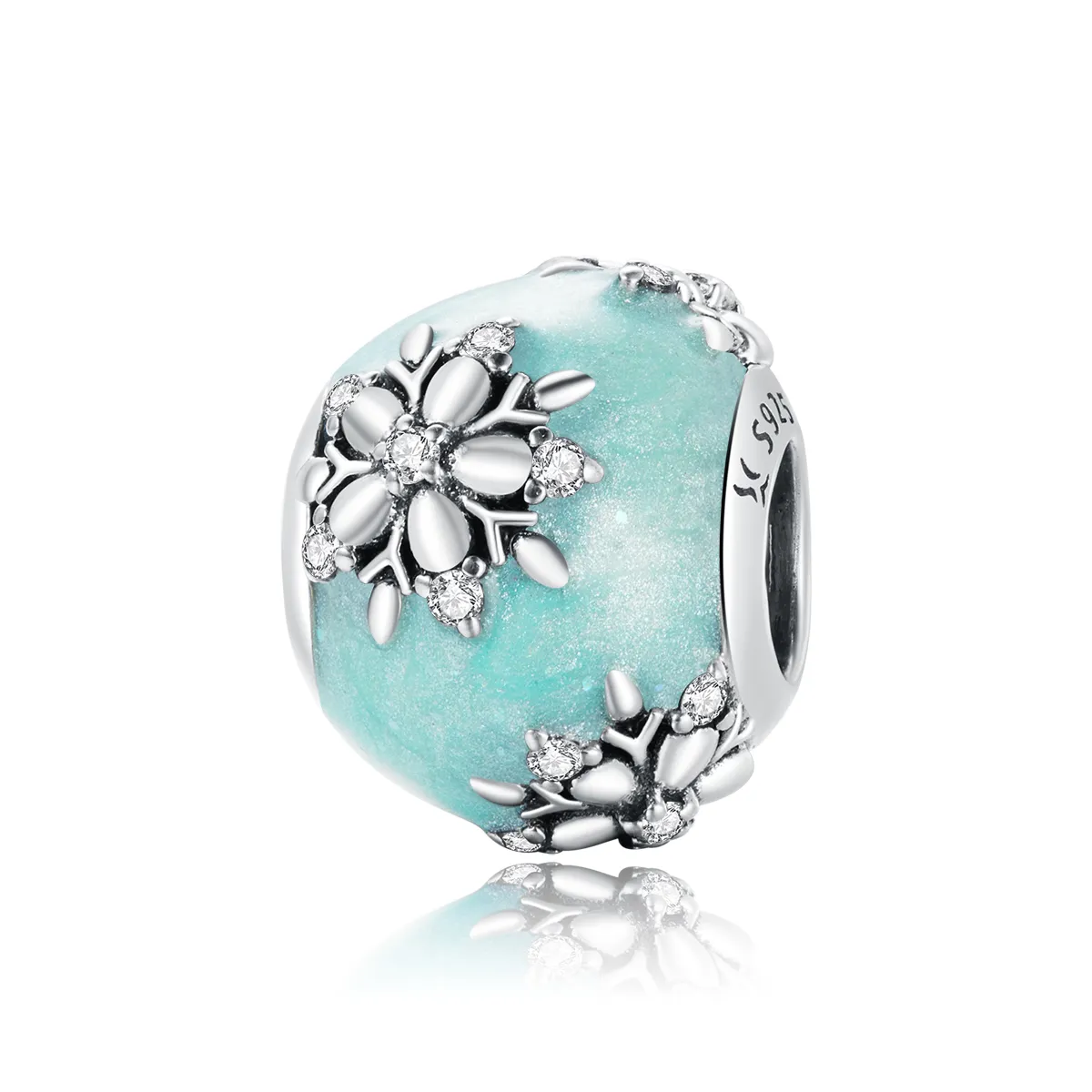 Pandora Style Shiny Snowflakes Charm - SCC1650