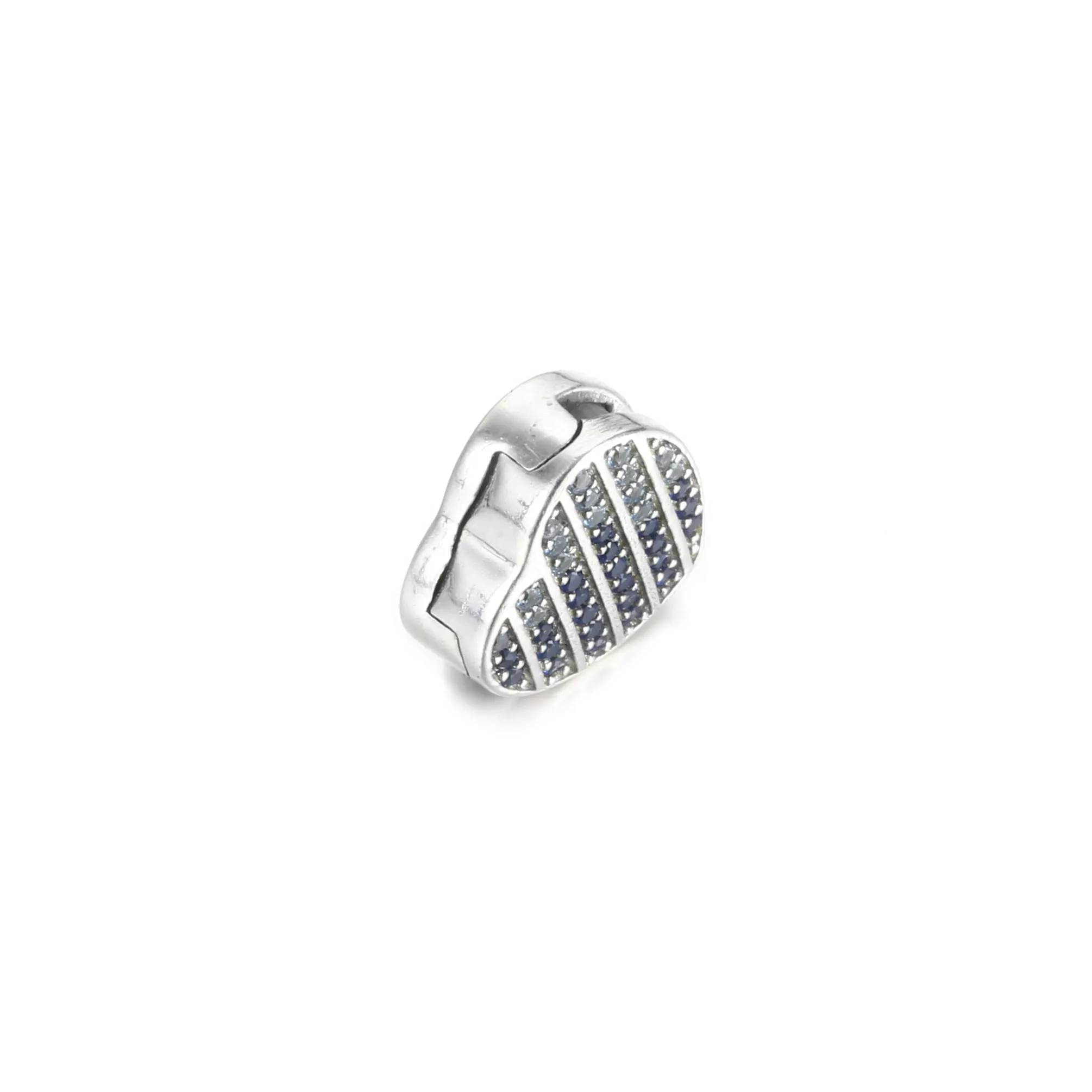 PANDORA Blue Pavé Heart Clip Charm - 799346C01