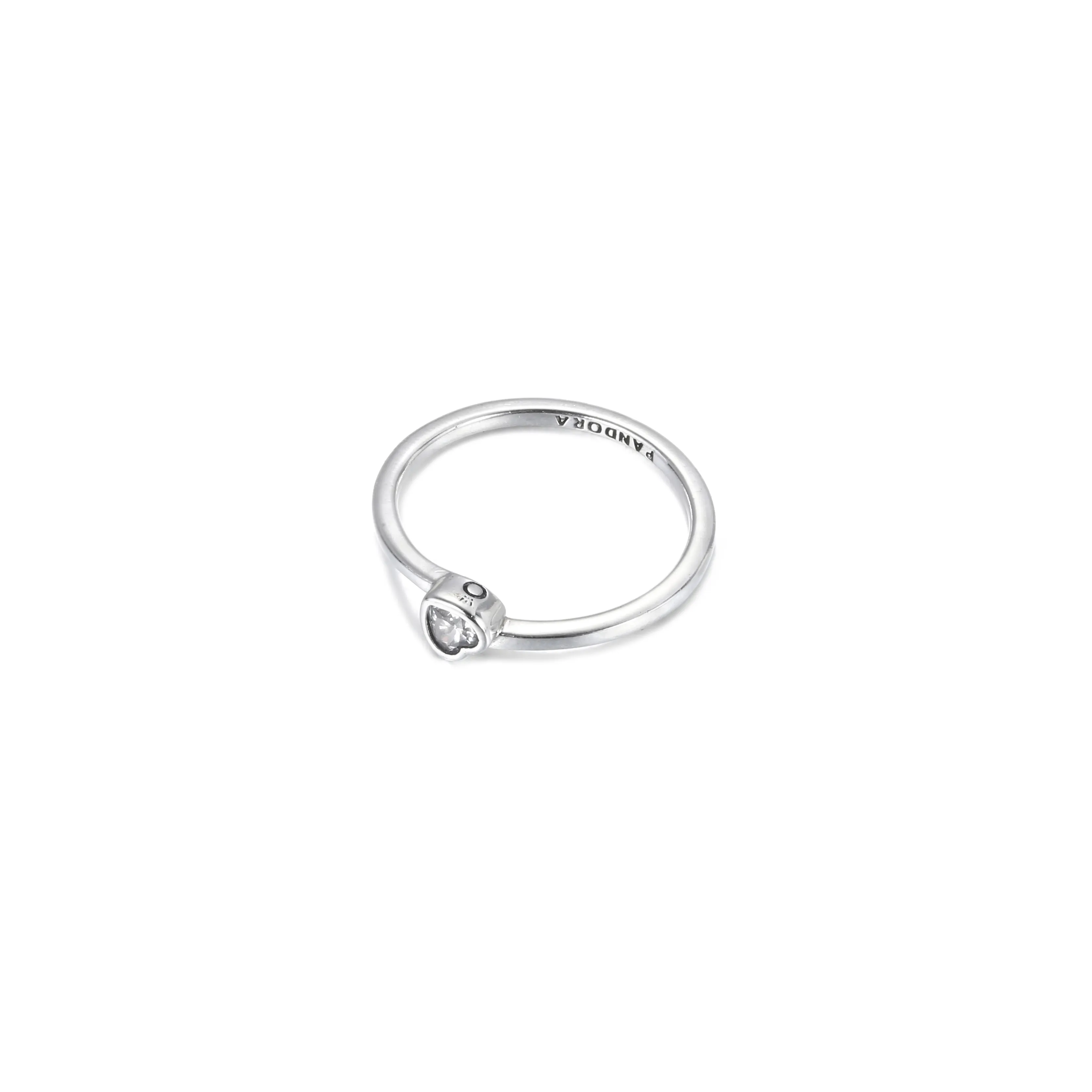 PANDORA Clear Tilted Heart Solitaire Ring - 199267C02