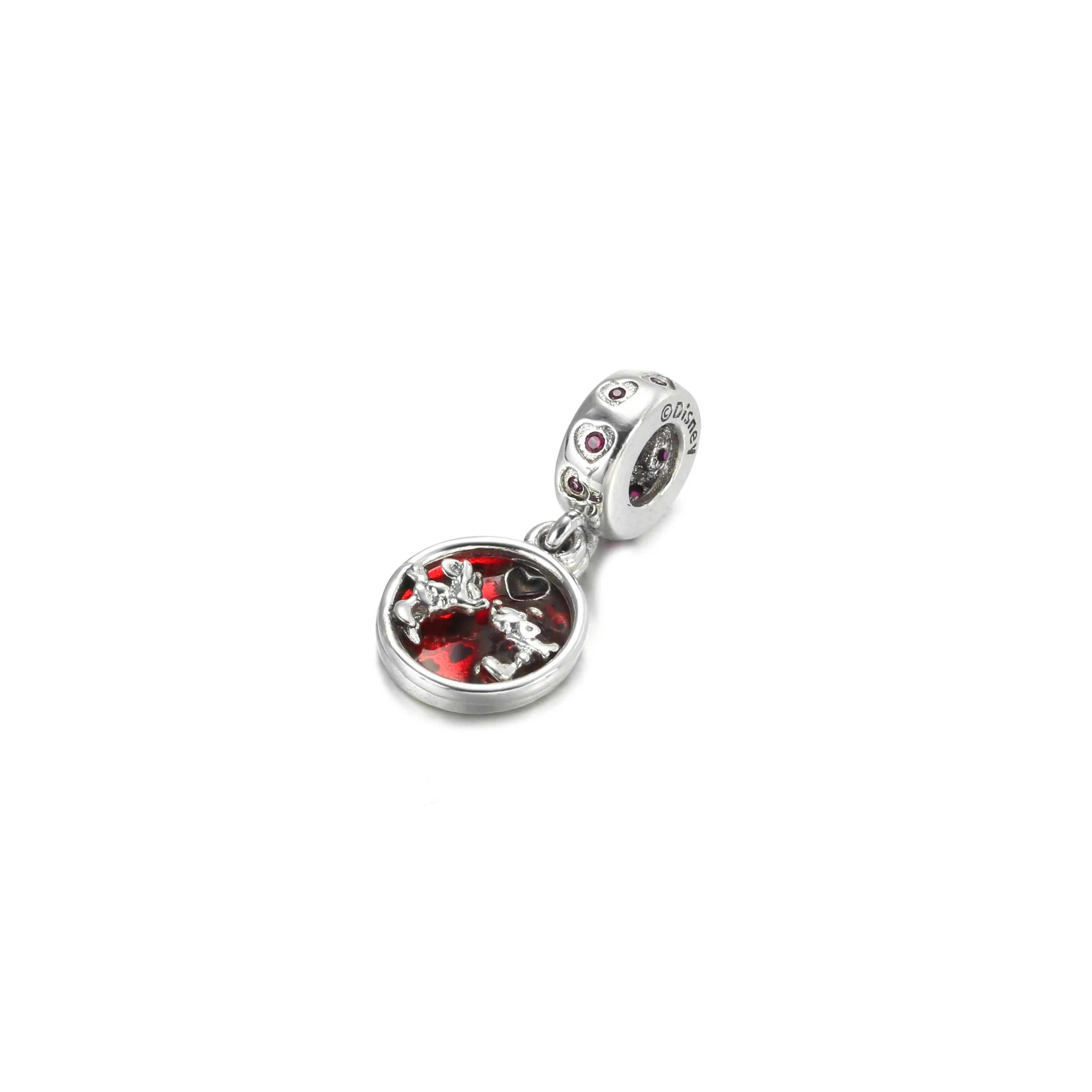 PANDORA Disney Mickey Mouse & Minnie Mouse Love and Kisses Dangle Charm - 799298C01