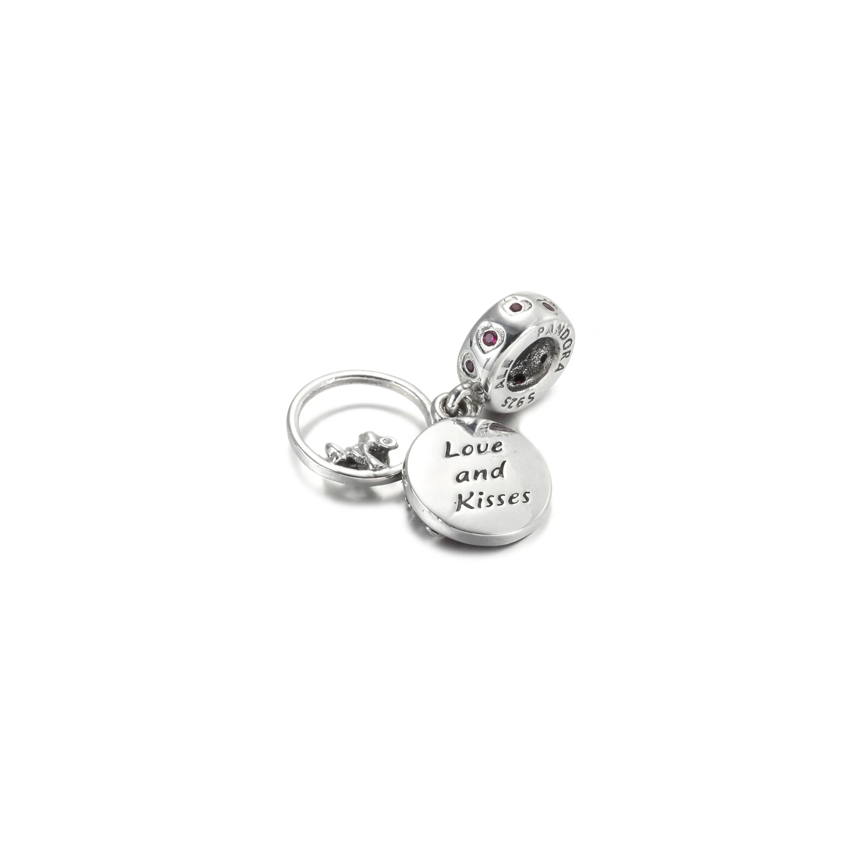 PANDORA Disney Mickey Mouse & Minnie Mouse Love and Kisses Dangle Charm - 799298C01