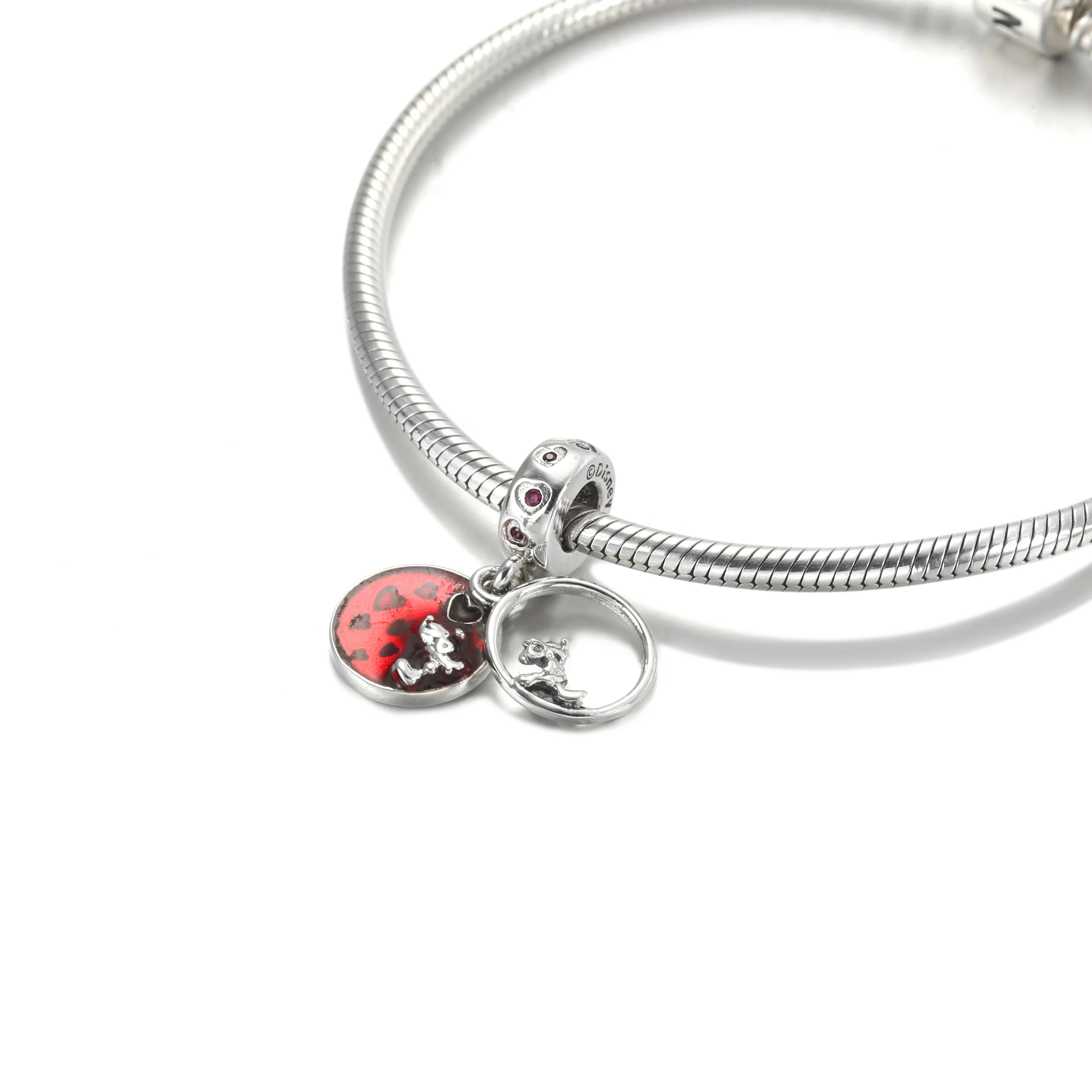 PANDORA Disney Mickey Mouse & Minnie Mouse Love and Kisses Dangle Charm - 799298C01