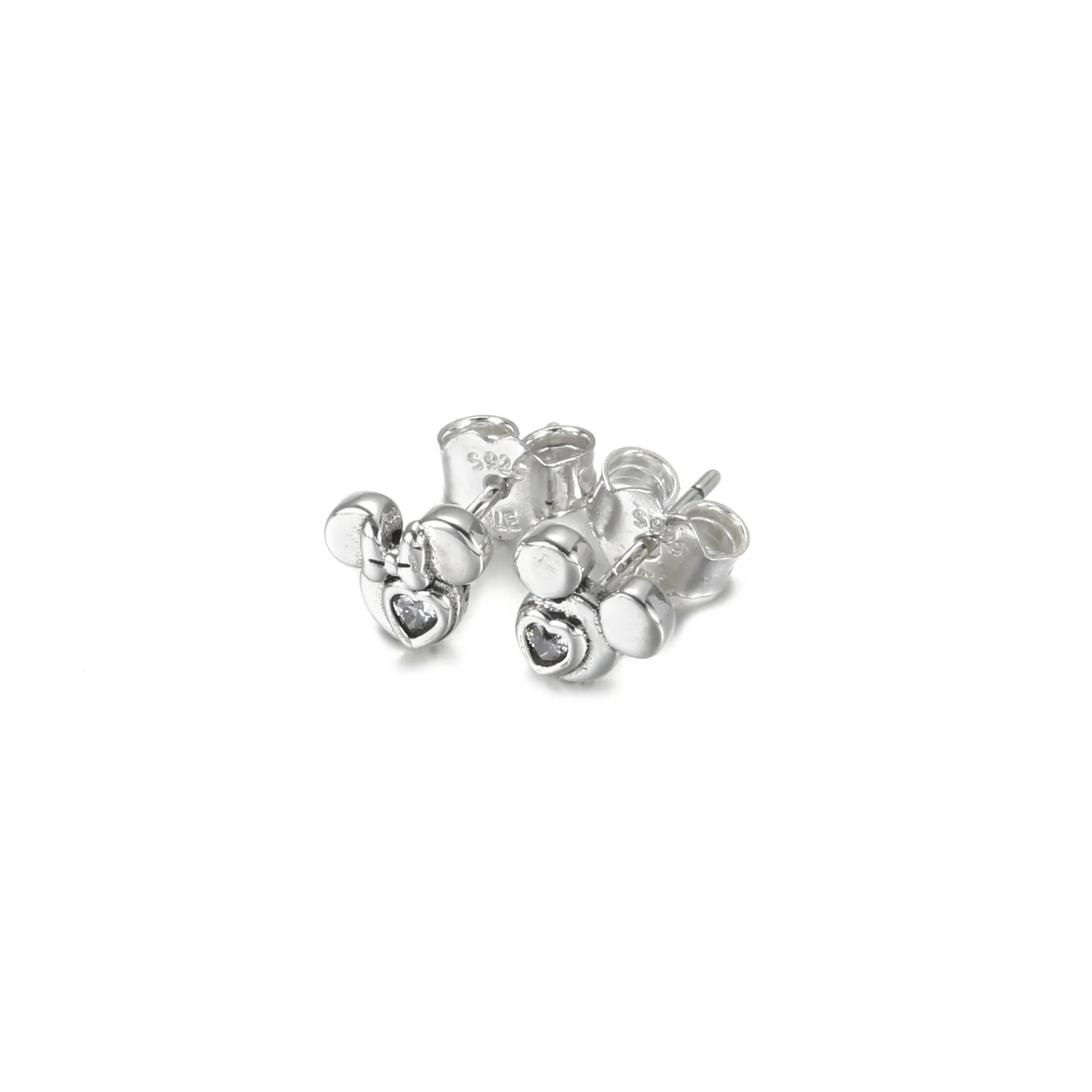 PANDORA Disney Mickey Mouse & Minnie Mouse Silhouette Stud Earrings - 299258C01