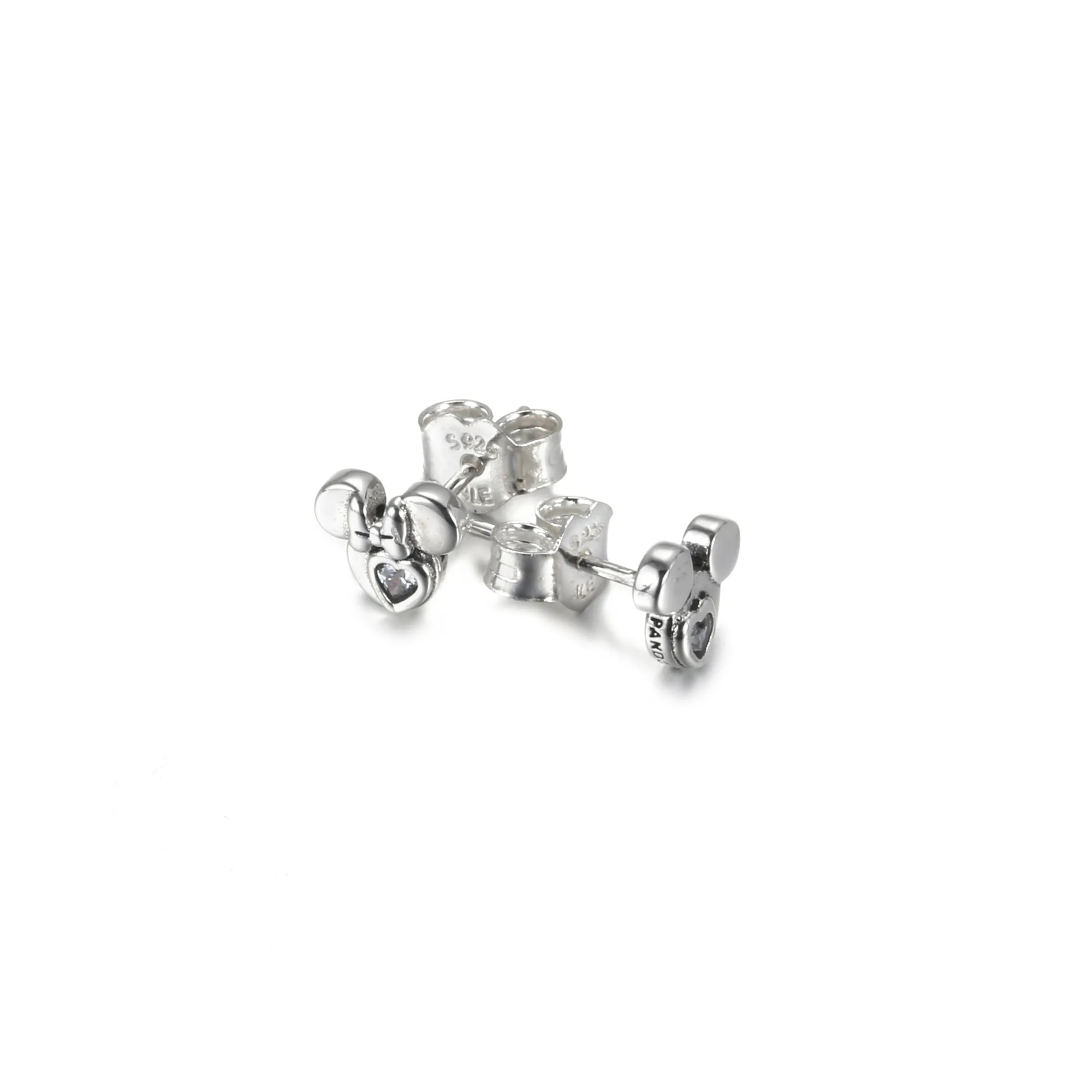 PANDORA Disney Mickey Mouse & Minnie Mouse Silhouette Stud Earrings - 299258C01