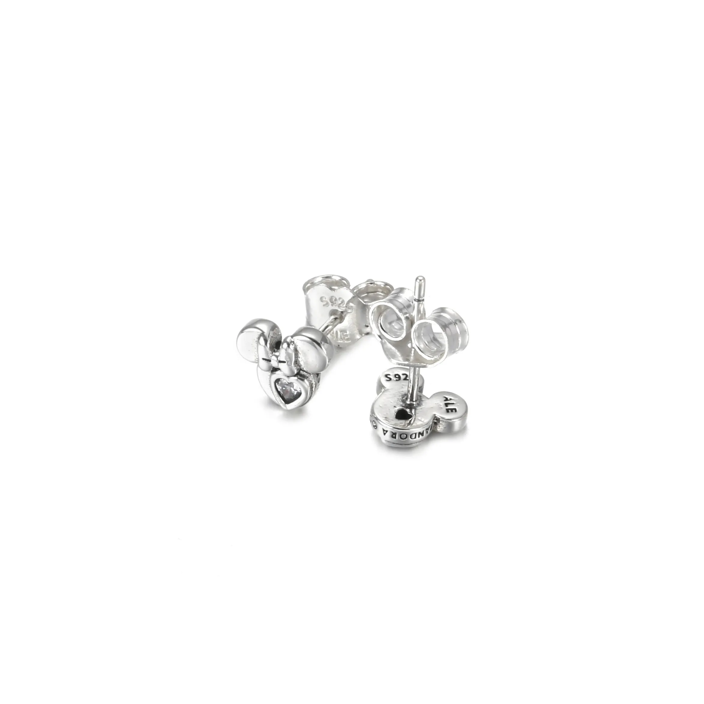 PANDORA Disney Mickey Mouse & Minnie Mouse Silhouette Stud Earrings - 299258C01