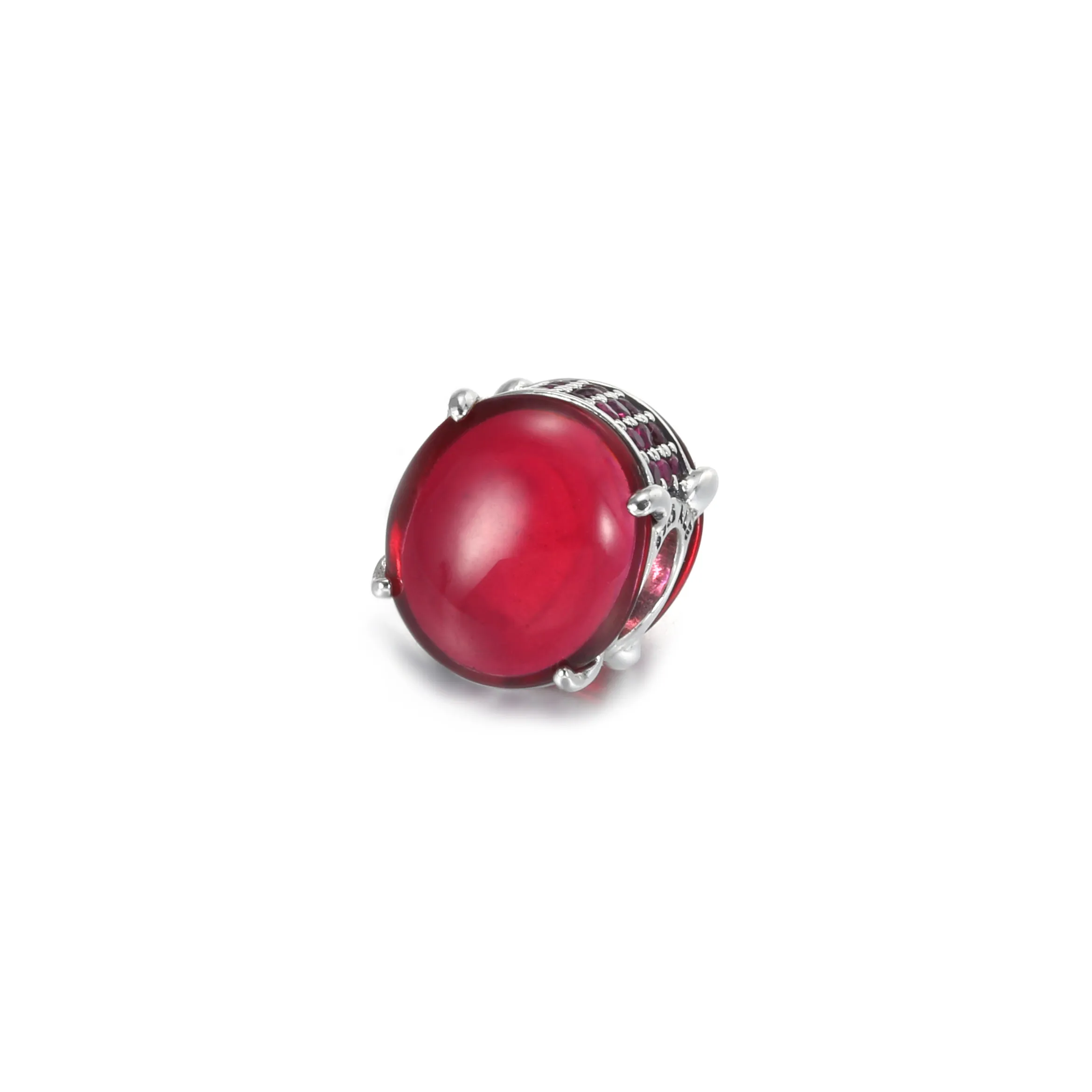 PANDORA Fuchsia Rose Oval Cabochon Charm - 799309C01