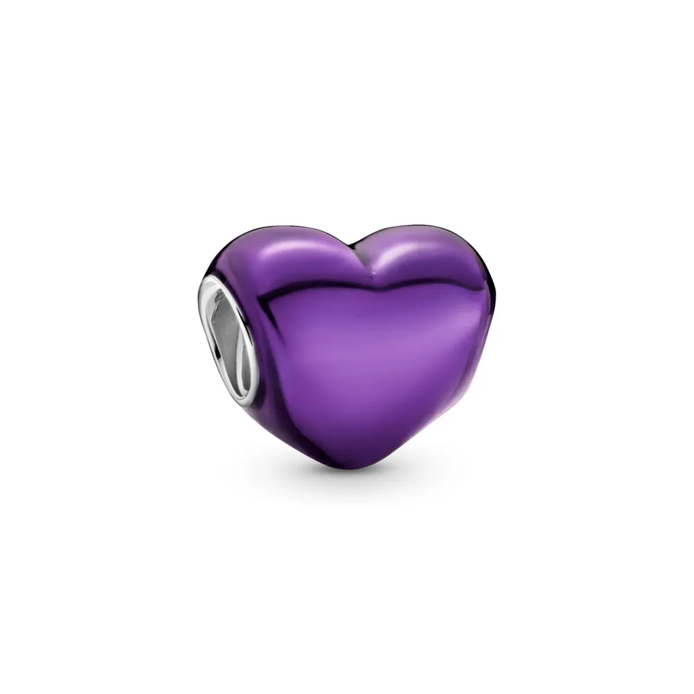 PANDORA Metallic Purple Heart Charm - 799291C01