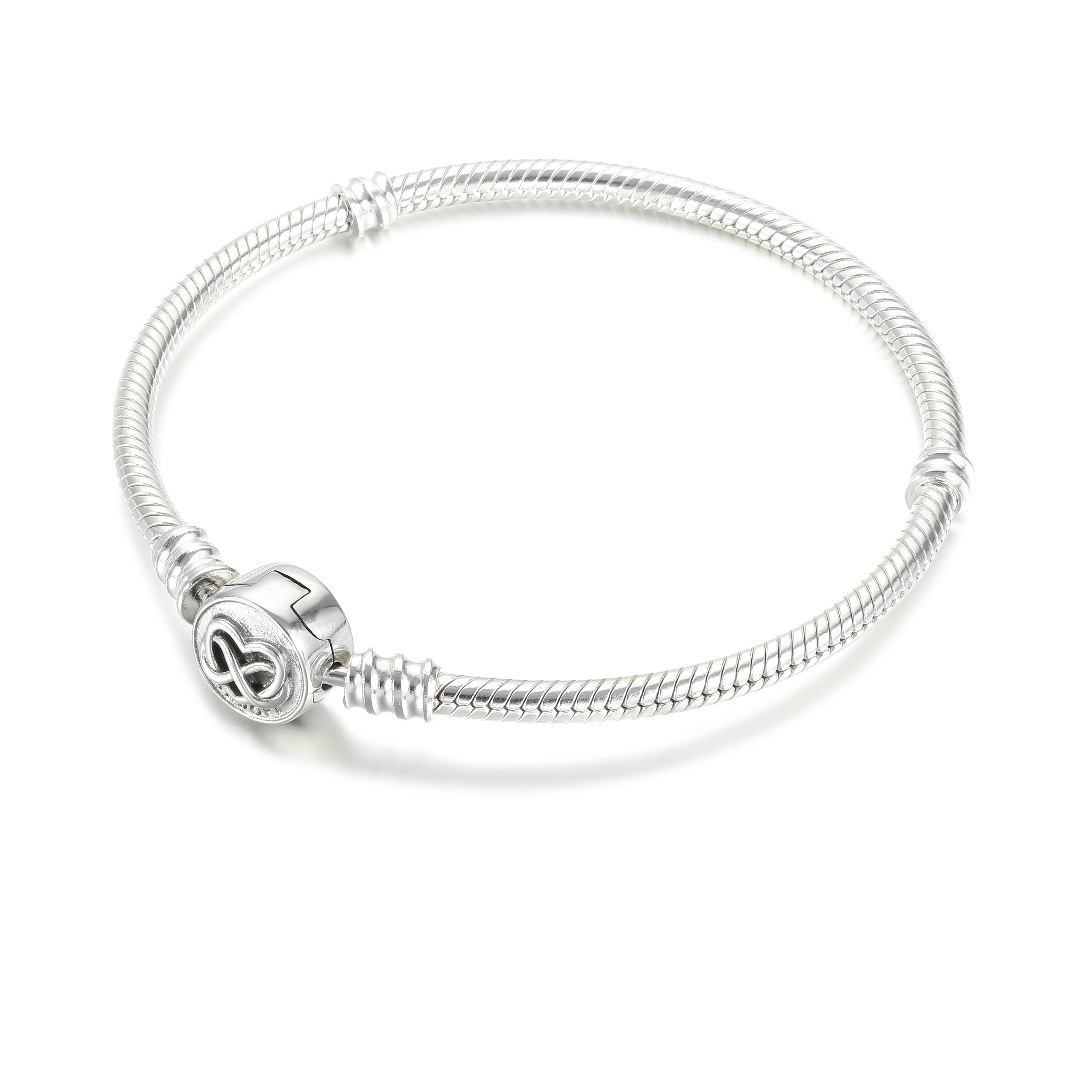 Pandora Moments Heart Infinity Clasp Snake Chain Bracelet - 599365C00