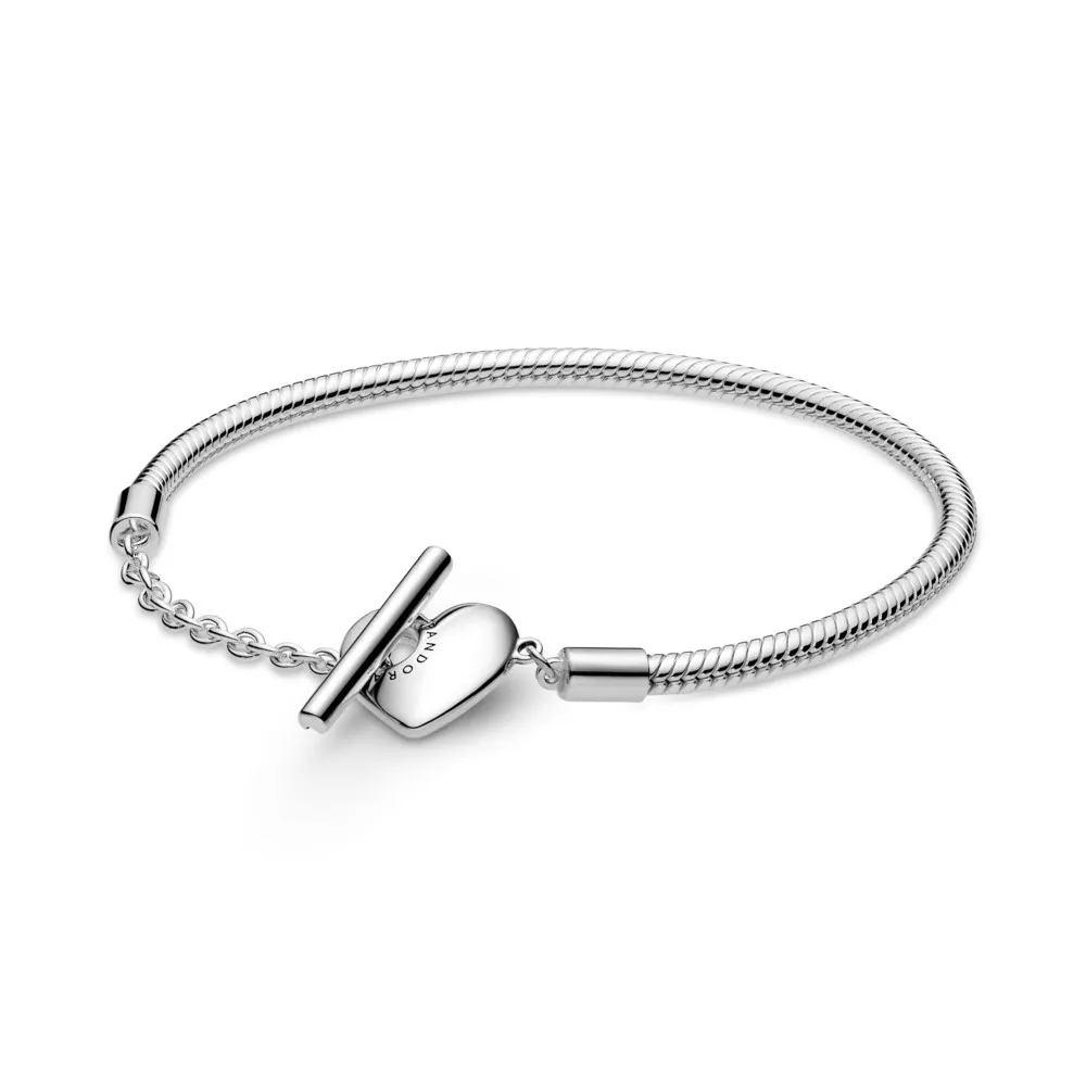 Pandora Moments Heart T-Bar Snake Chain Bracelet - 599285C00