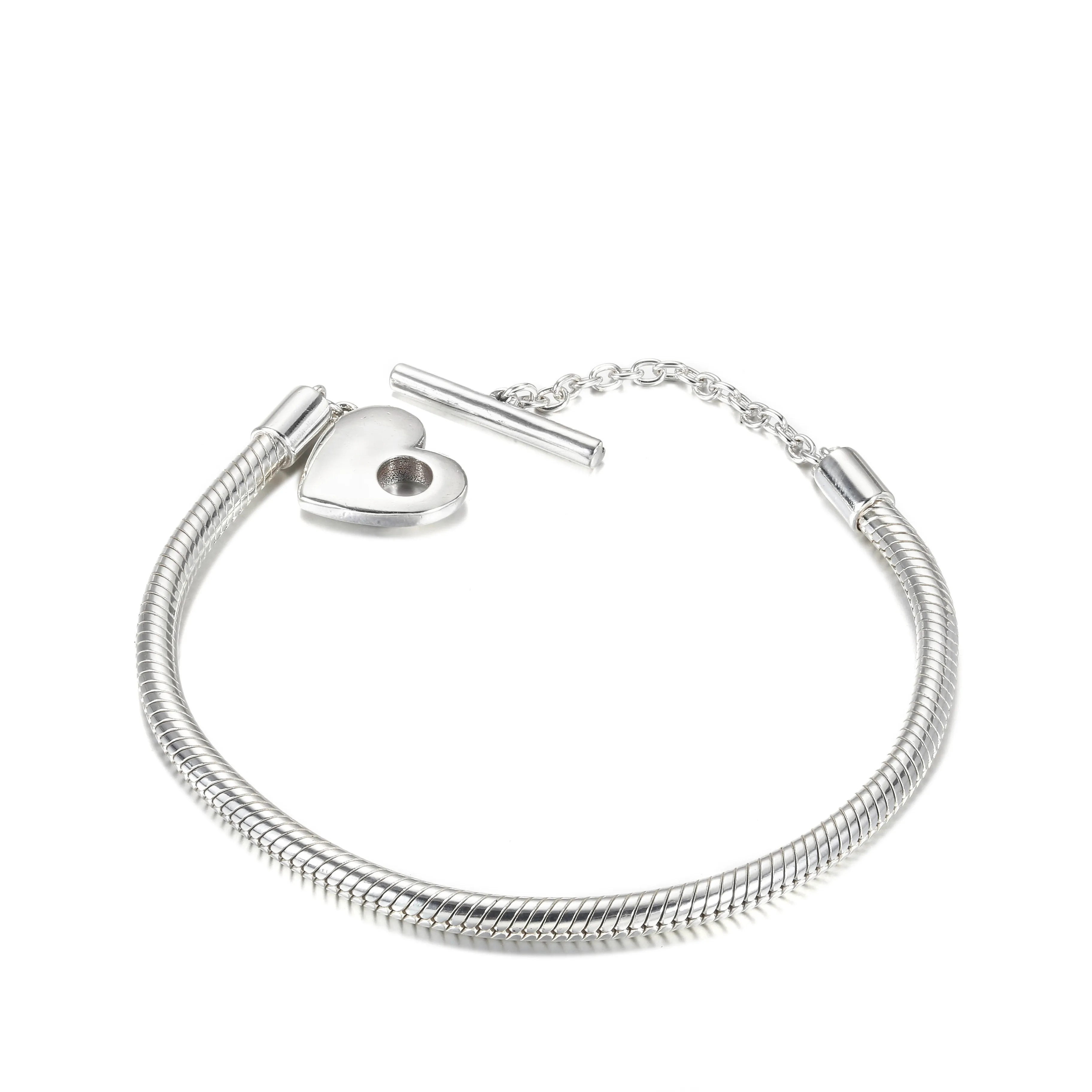 Pandora Moments Heart T-Bar Snake Chain Bracelet - 599285C00