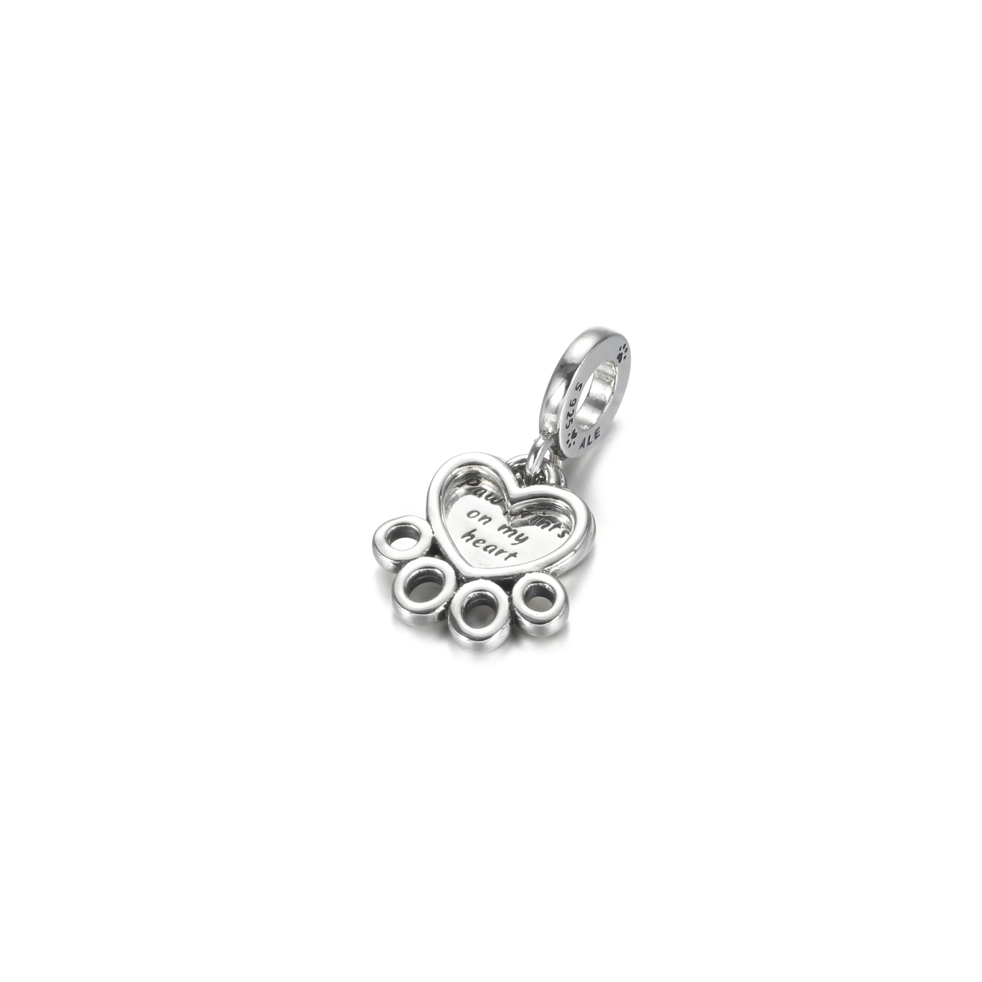 PANDORA Paw Prints On My Heart Charm - 799360C00