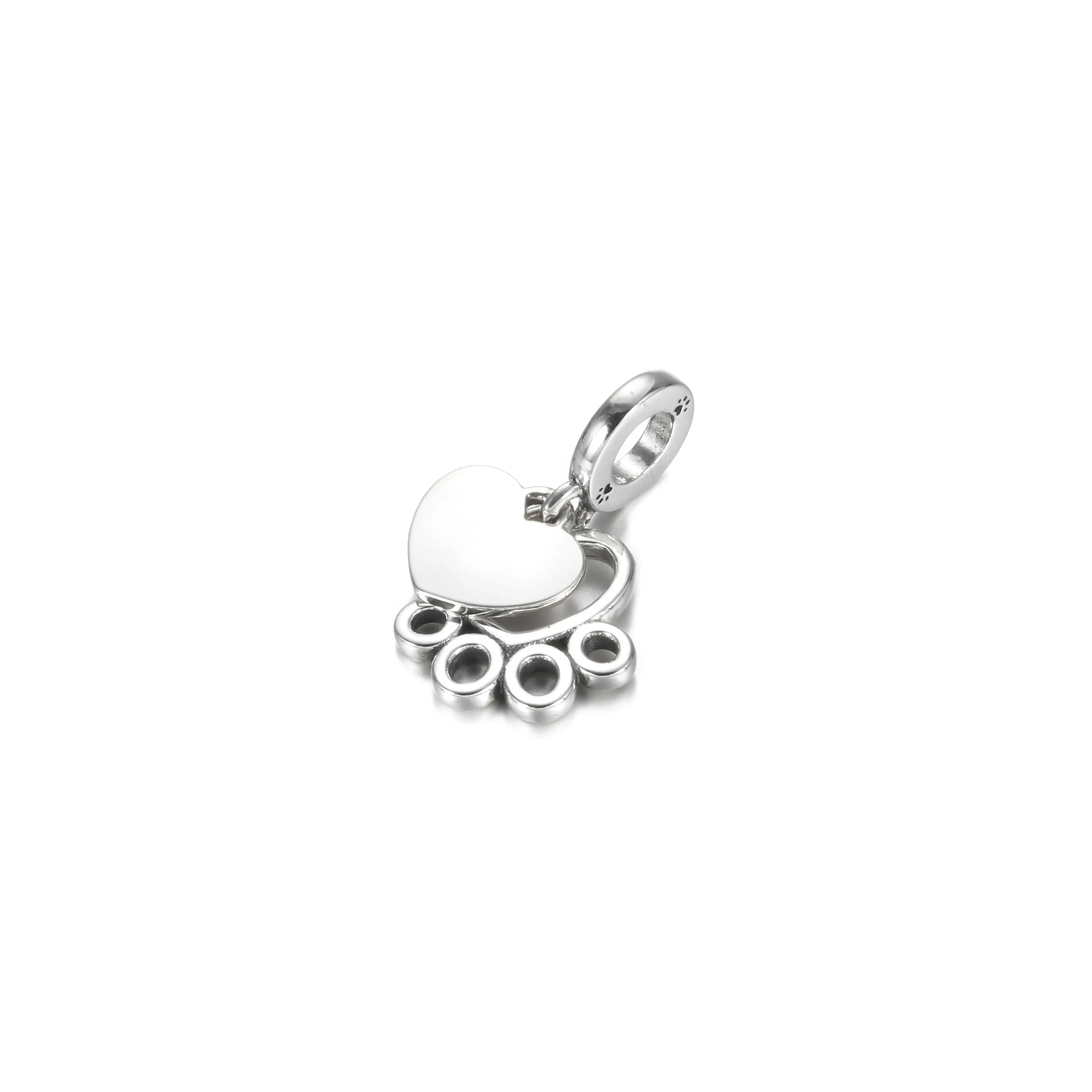 PANDORA Paw Prints On My Heart Charm - 799360C00