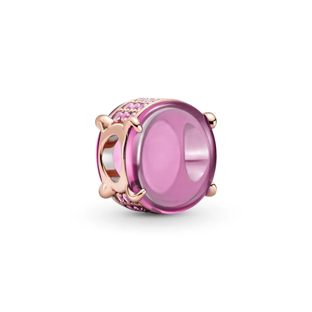 PANDORA Pink Oval Cabochon Charm - 789309C02