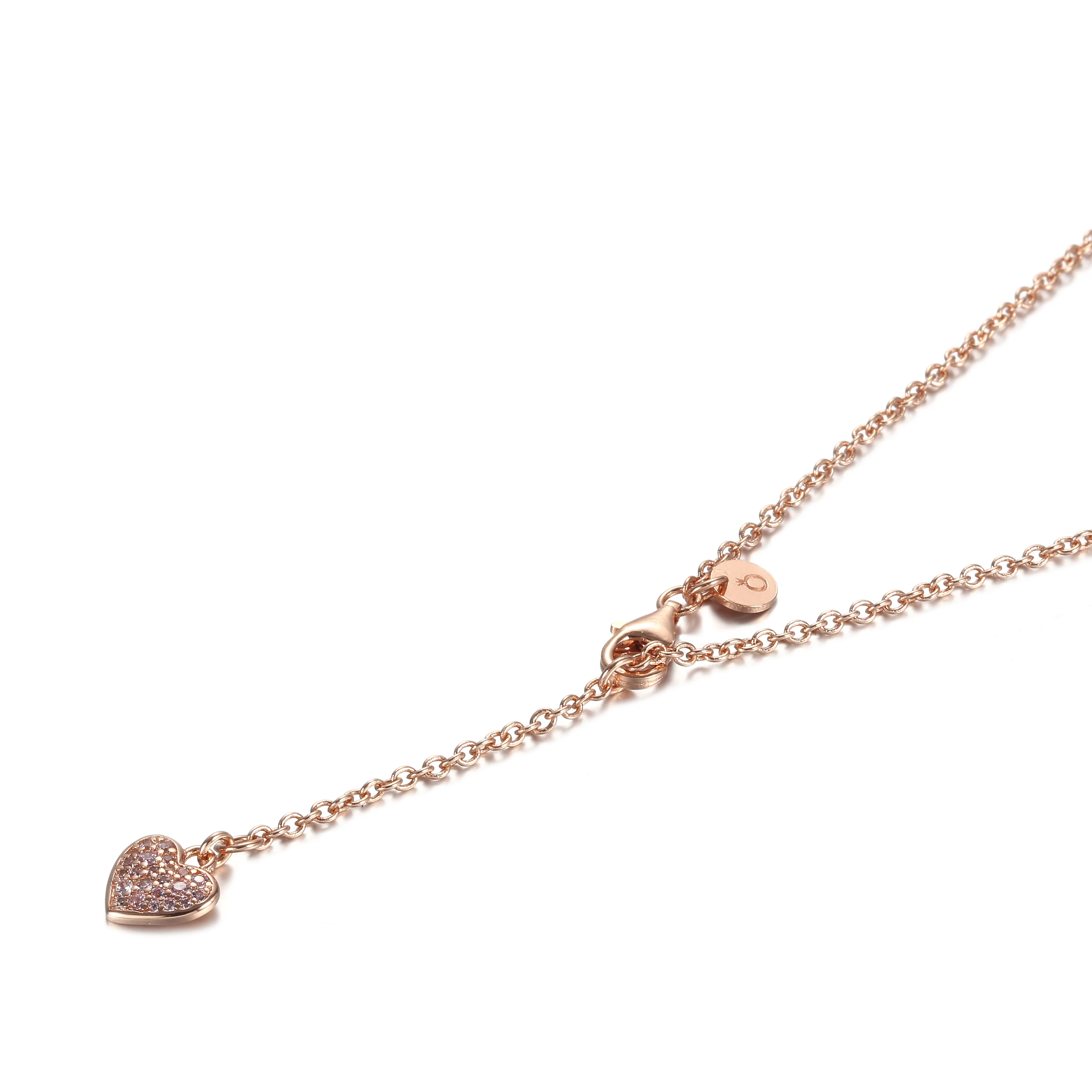 PANDORA Pink Swirl Heart Collier Necklace - 389279C01