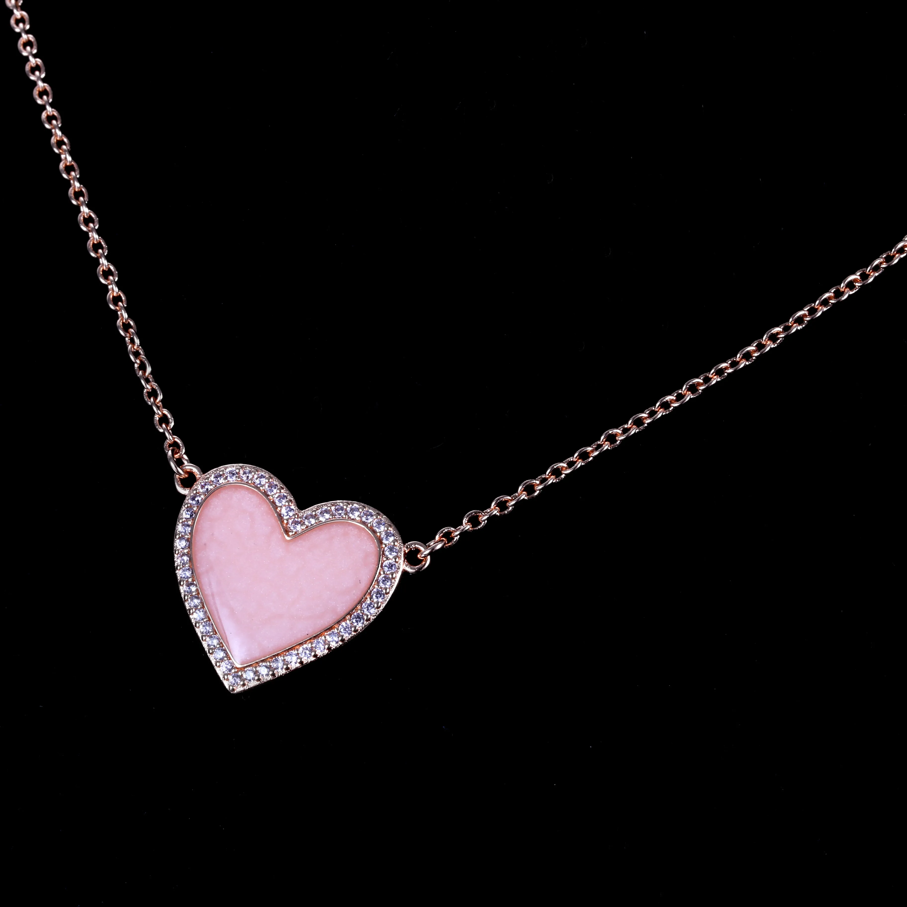 PANDORA Pink Swirl Heart Collier Necklace - 389279C01