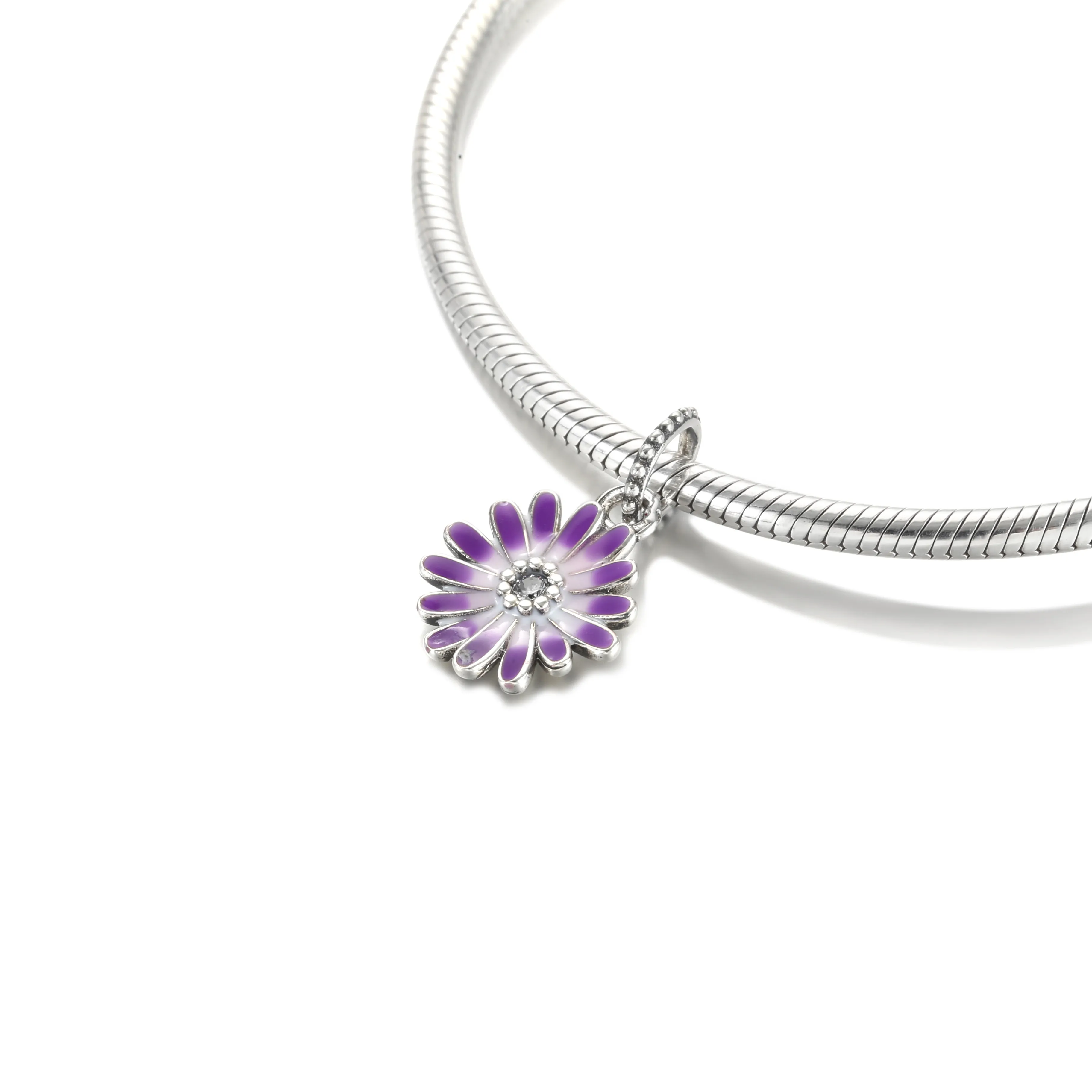 PANDORA Purple Daisy Dangle Charm - 798771C01