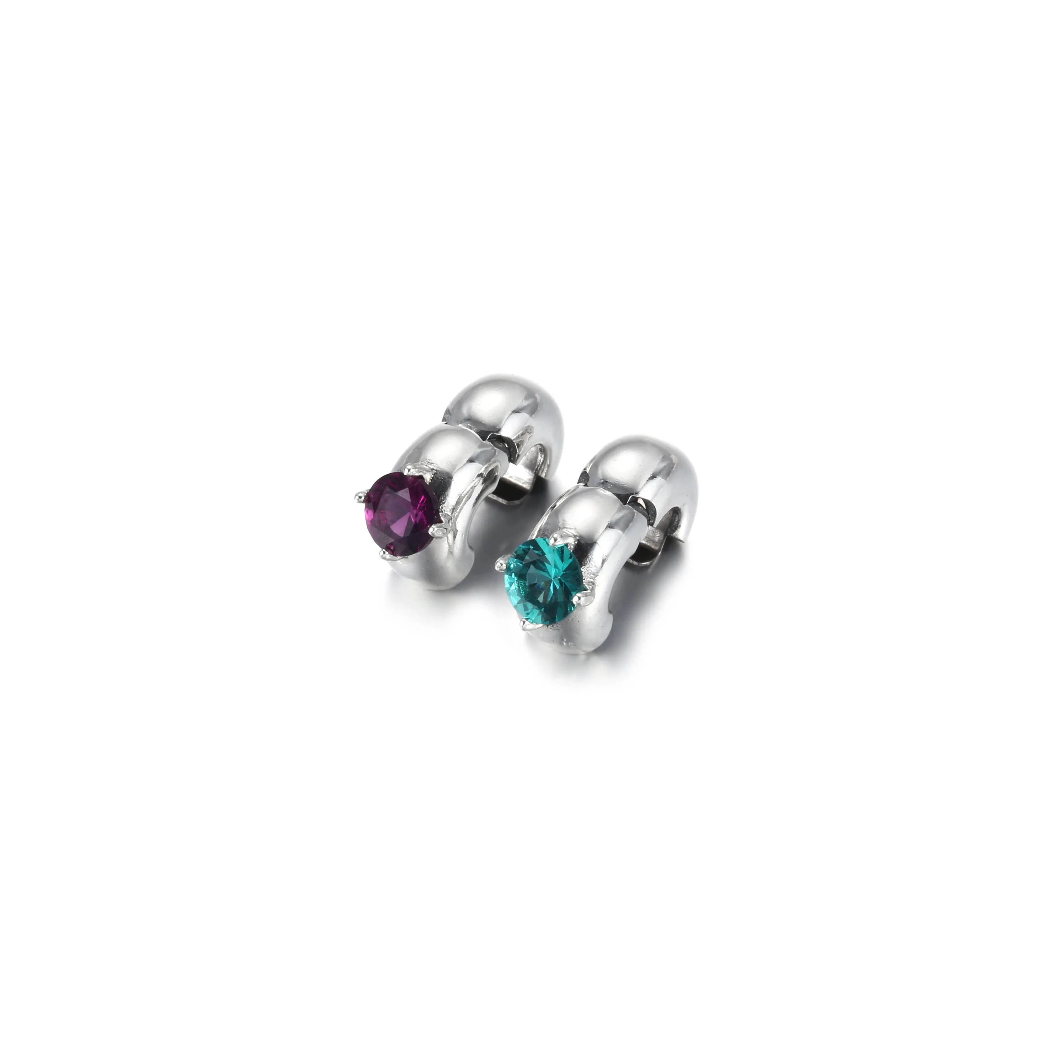 PANDORA Purple Round Solitaire Clip Charm - 799204C02