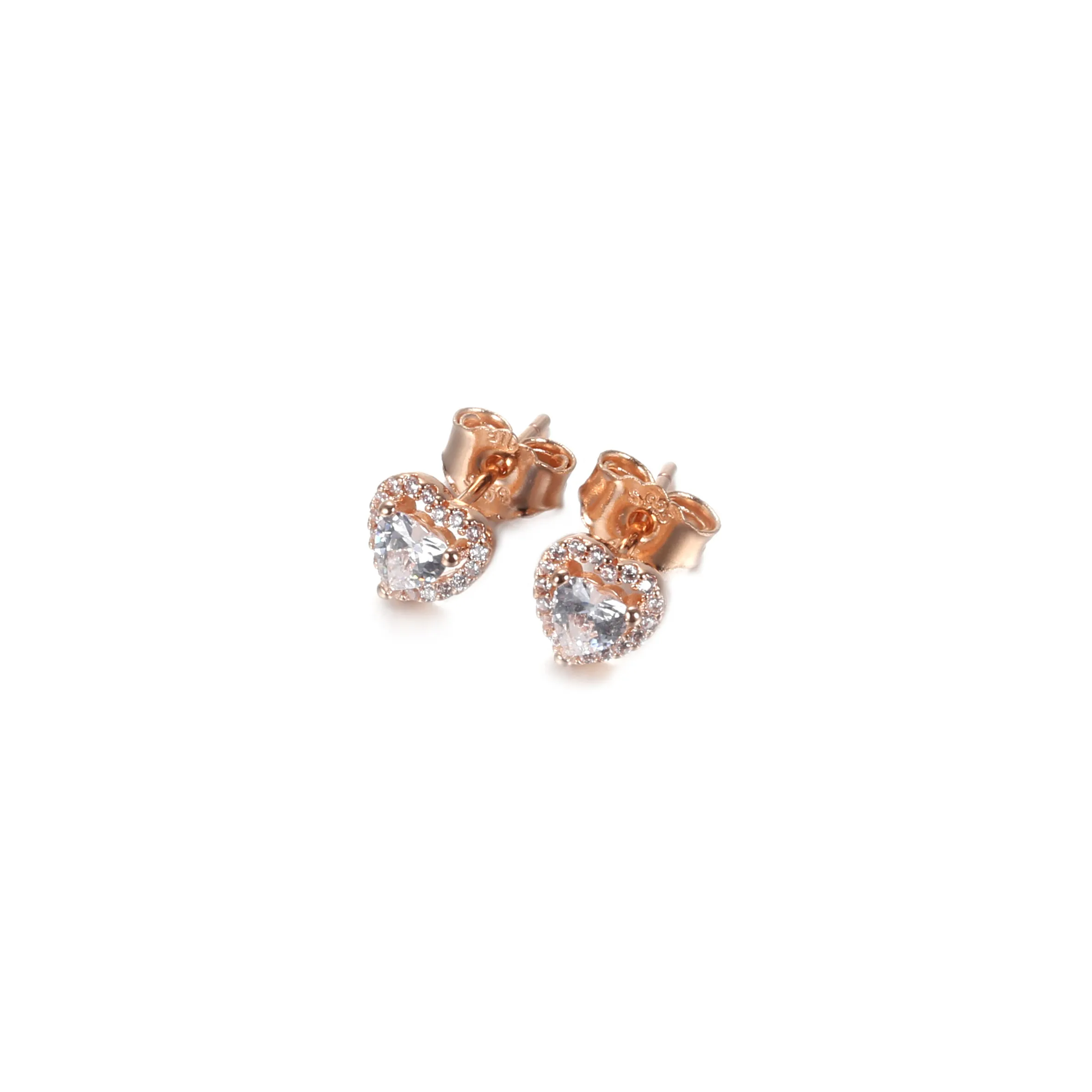 PANDORA Sparkling Elevated Heart Stud Earrings - 288427C01