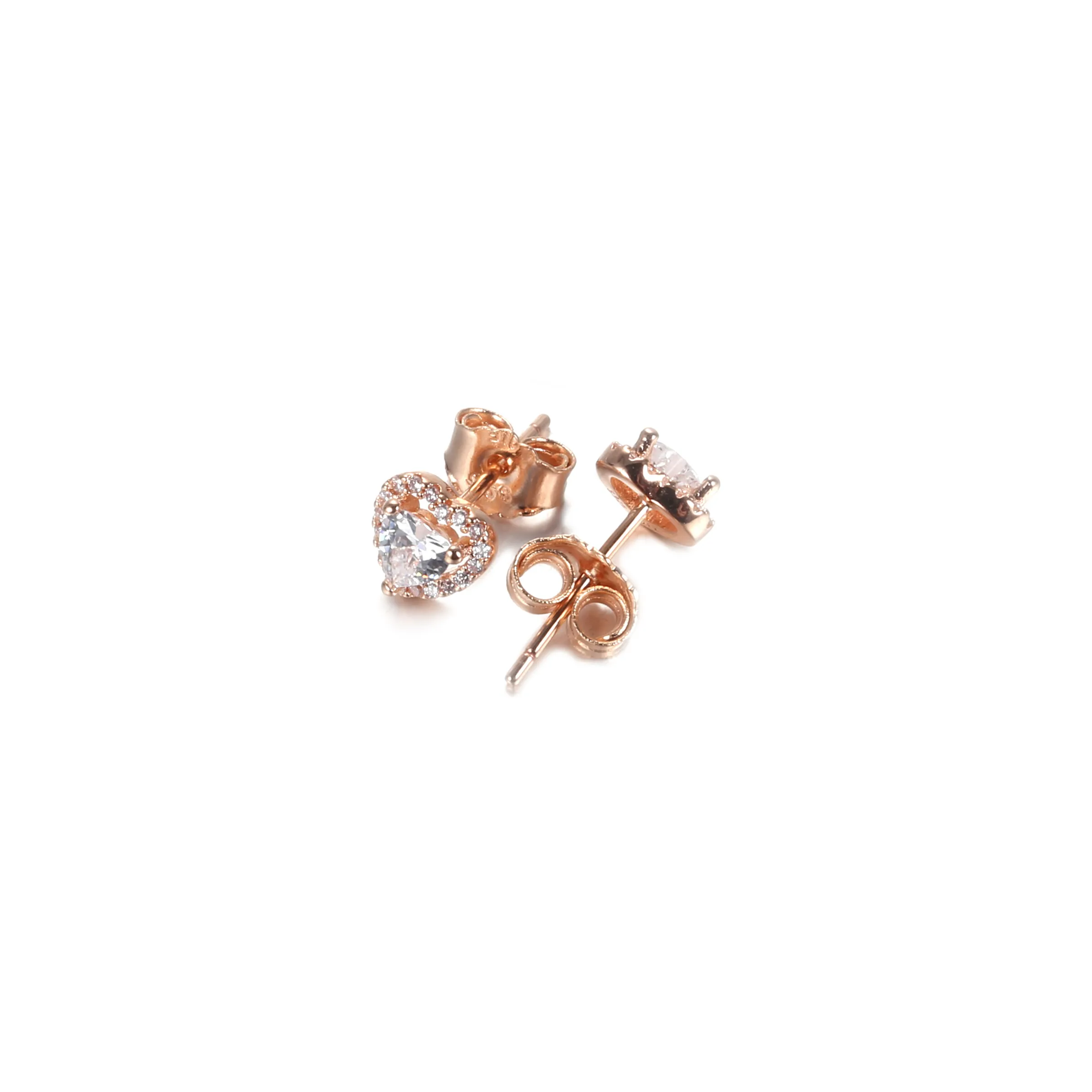 PANDORA Sparkling Elevated Heart Stud Earrings - 288427C01