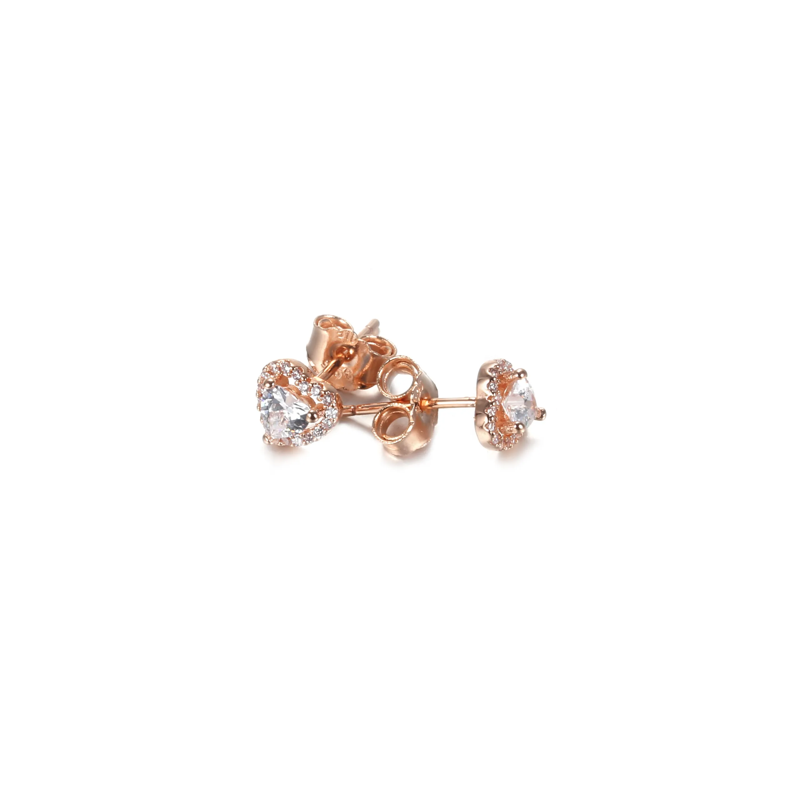 PANDORA Sparkling Elevated Heart Stud Earrings - 288427C01