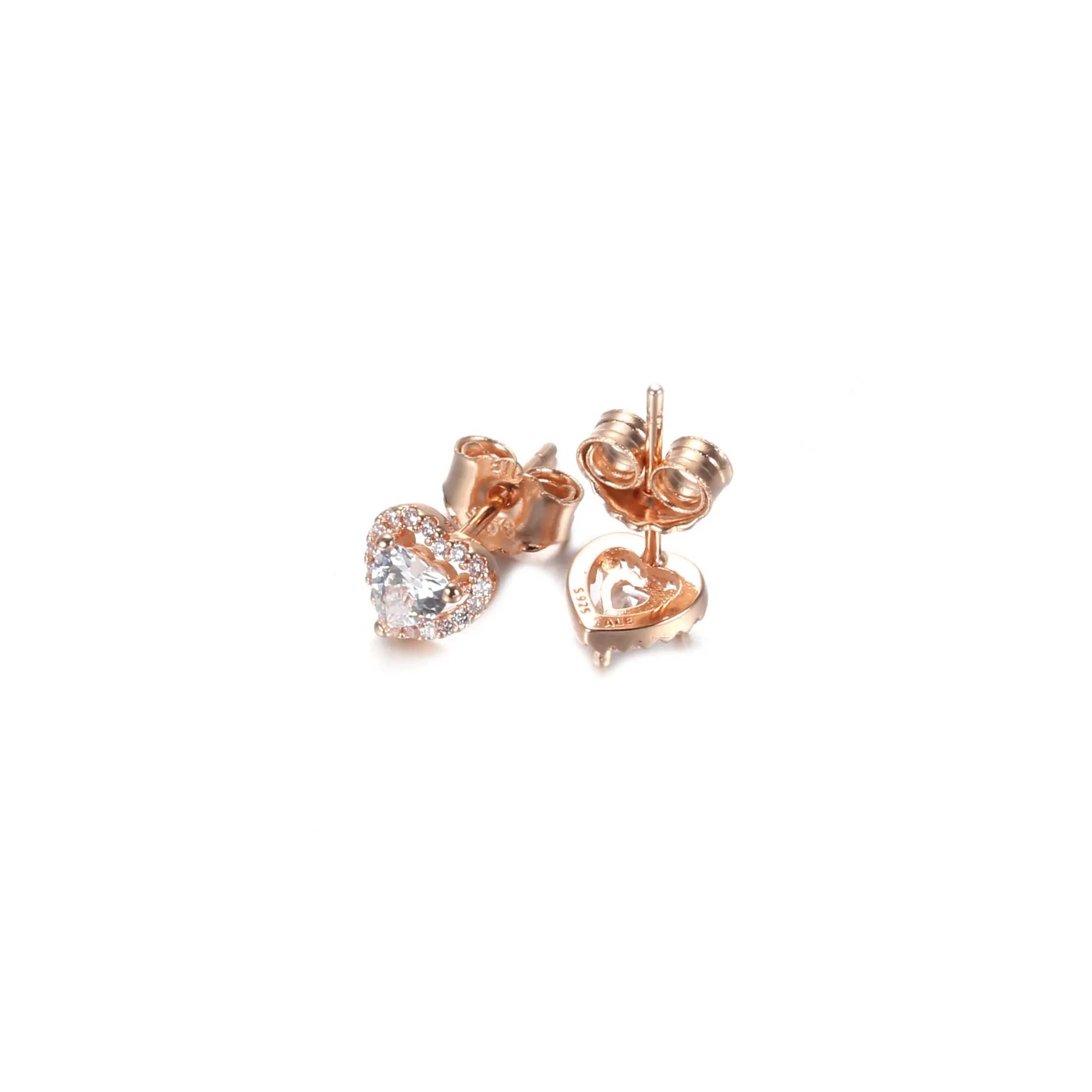 PANDORA Sparkling Elevated Heart Stud Earrings - 288427C01