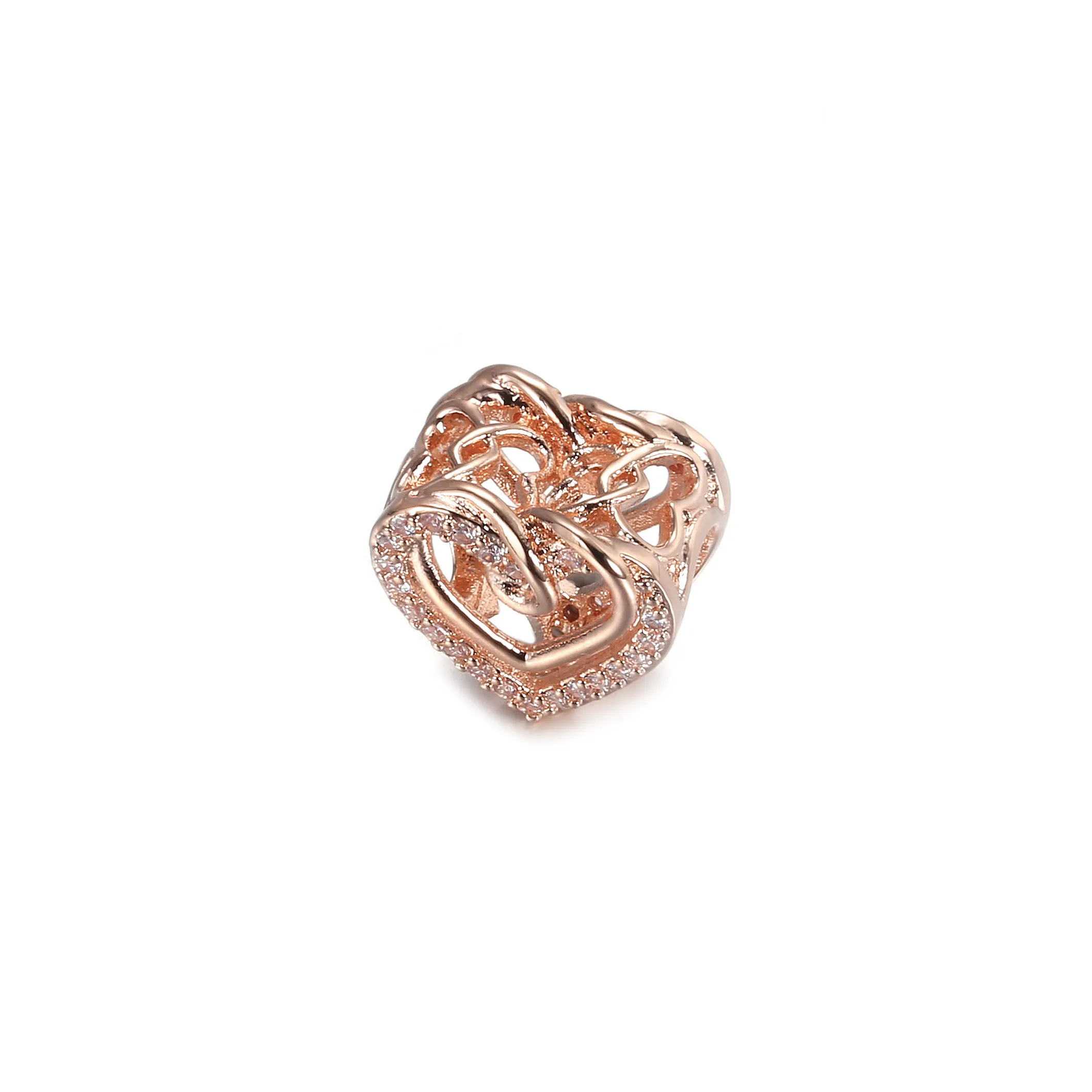 PANDORA Sparkling Entwined Hearts Charm - 789270C01