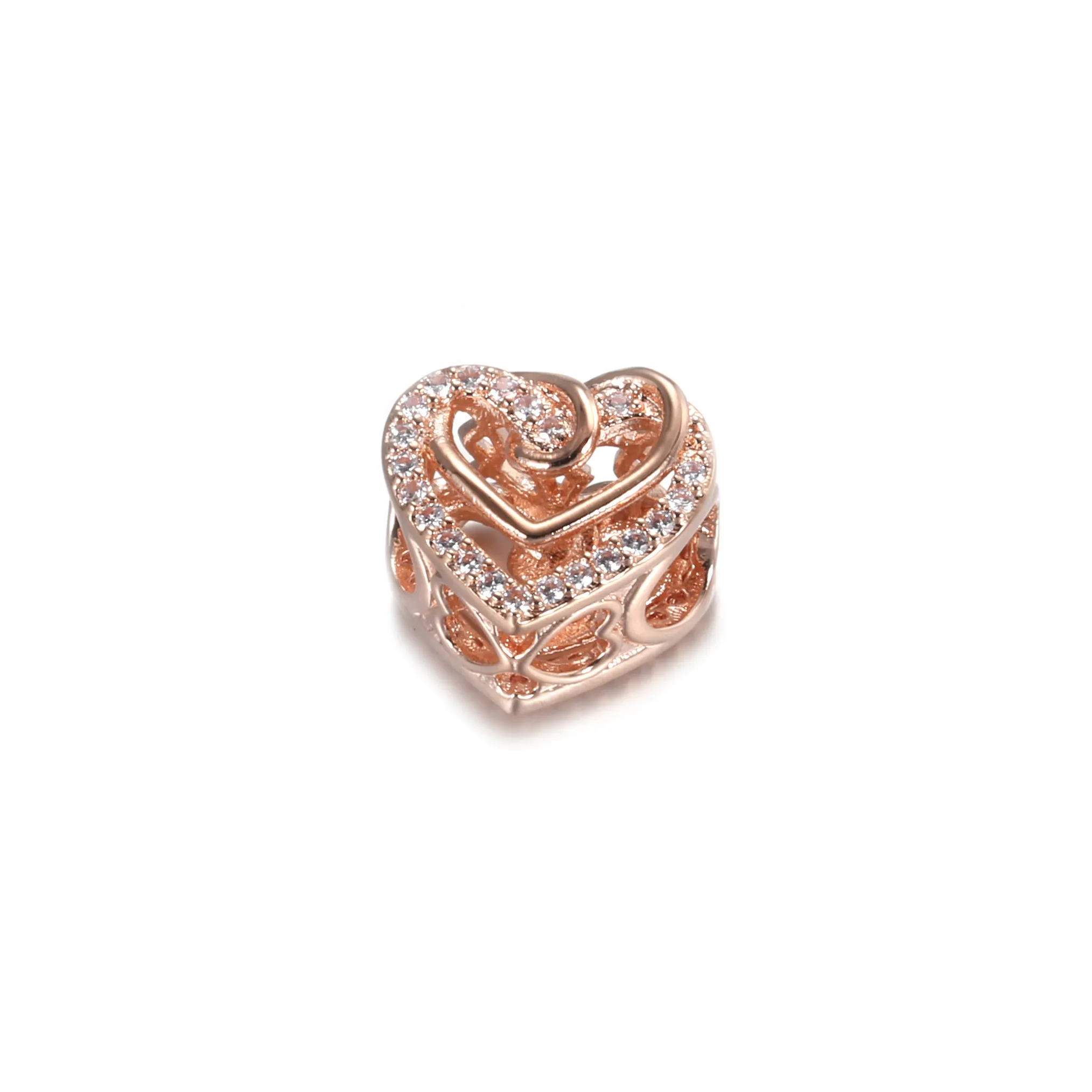 PANDORA Sparkling Entwined Hearts Charm - 789270C01