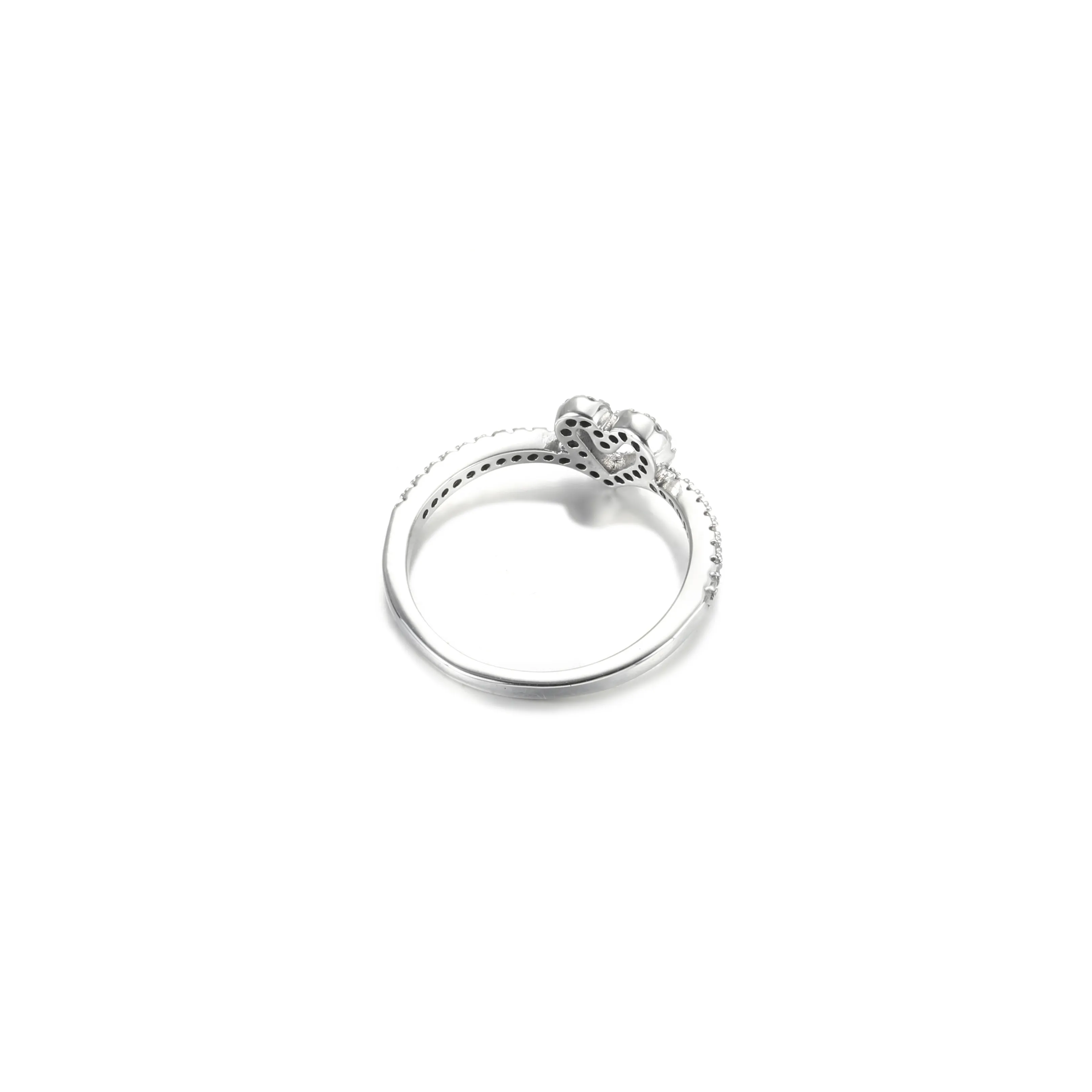 PANDORA Sparkling Wishbone Heart Ring - 199302C01