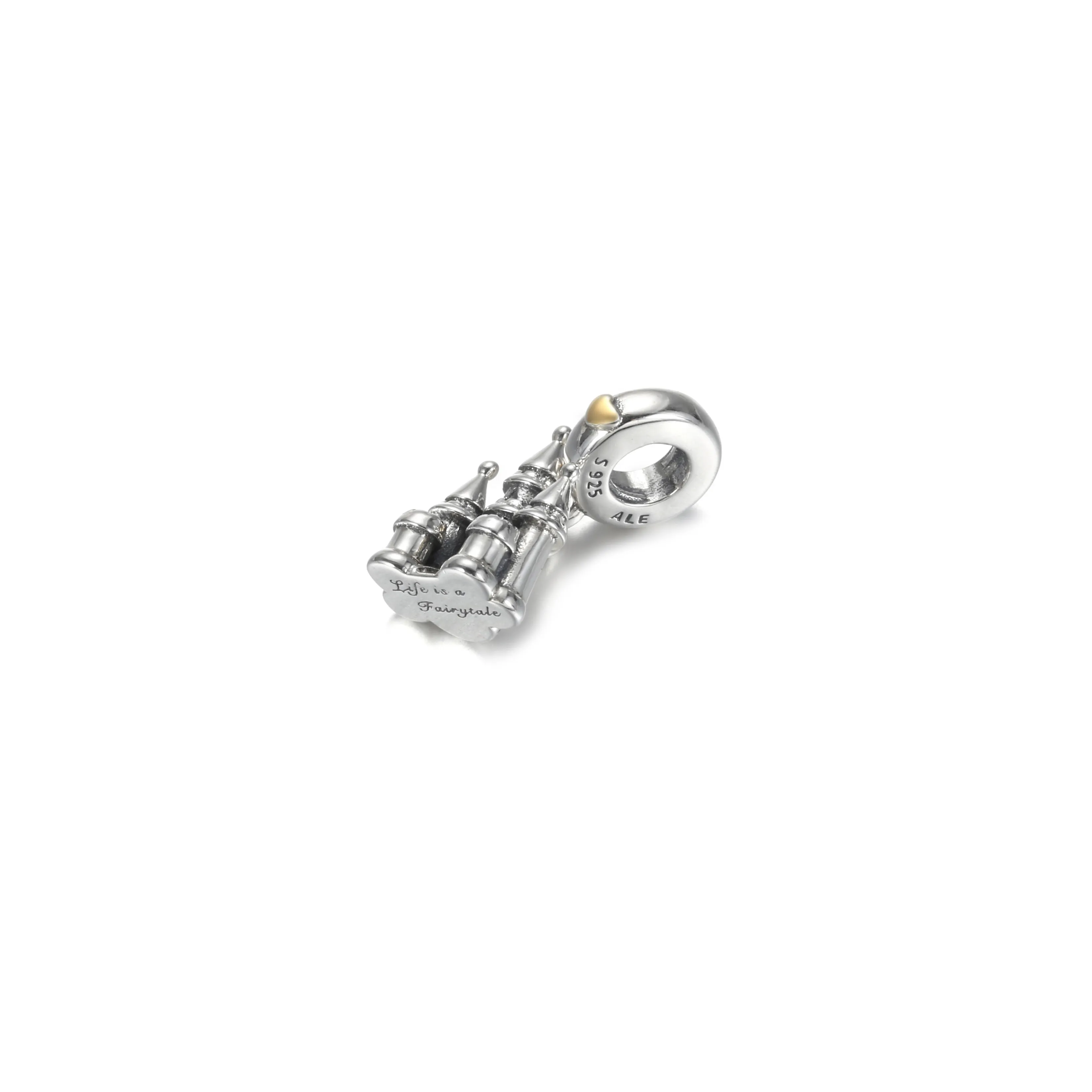 PANDORA Two-tone Castle Dangle Charm - 799337C00