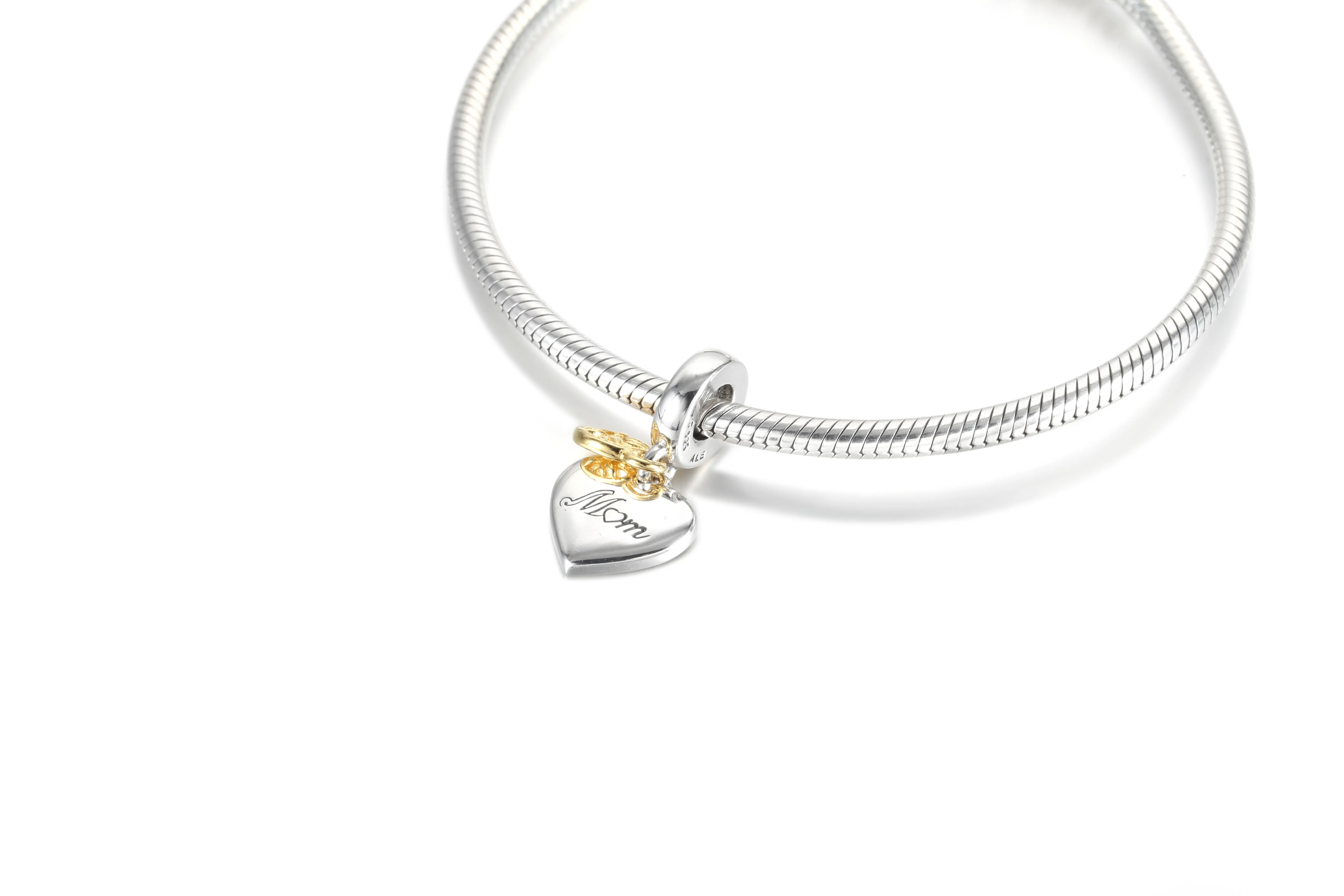 PANDORA Two-tone Family Tree & Heart Dangle Charm - 799366C00