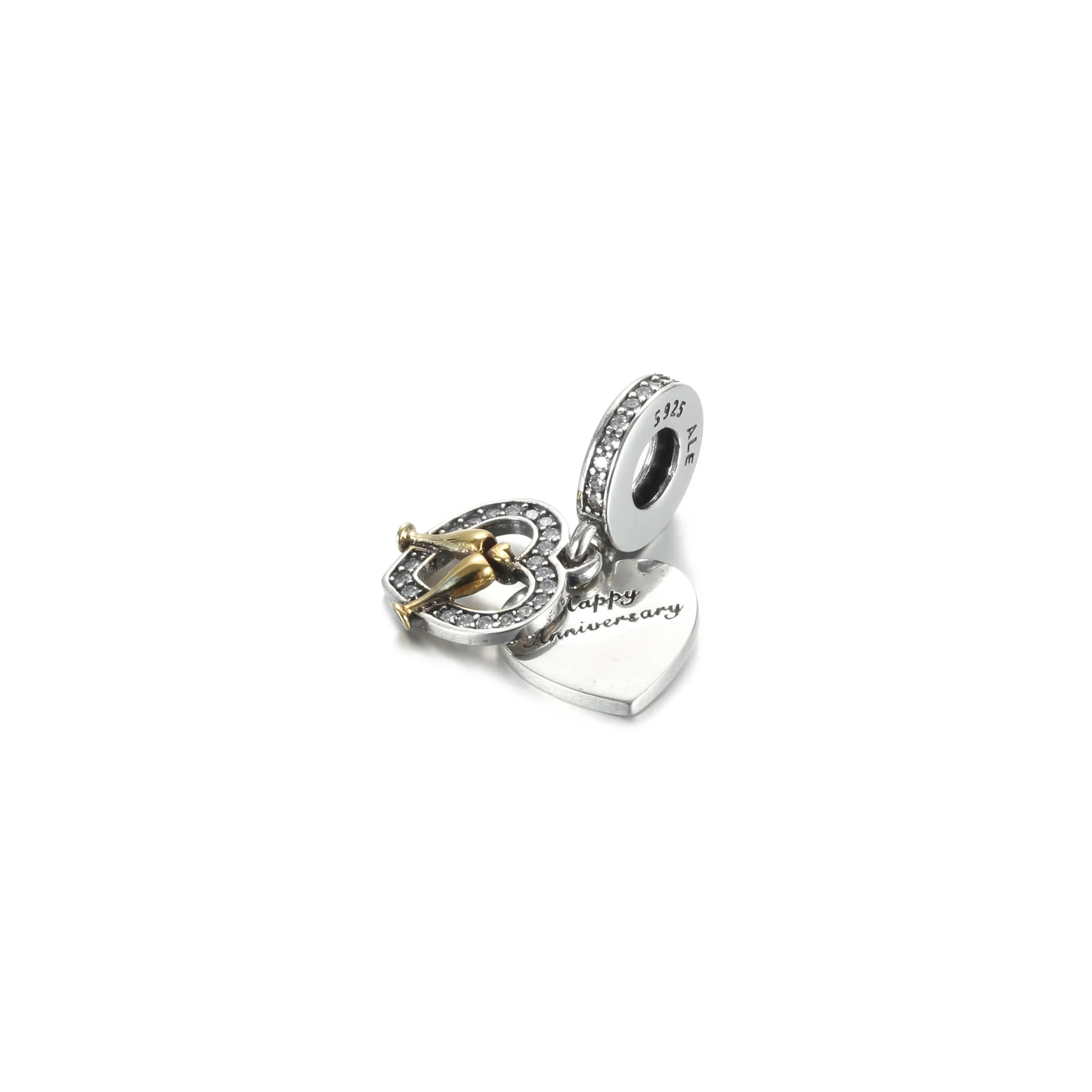 PANDORA Two-tone Happy Anniversary Dangle Charm - 799322C01