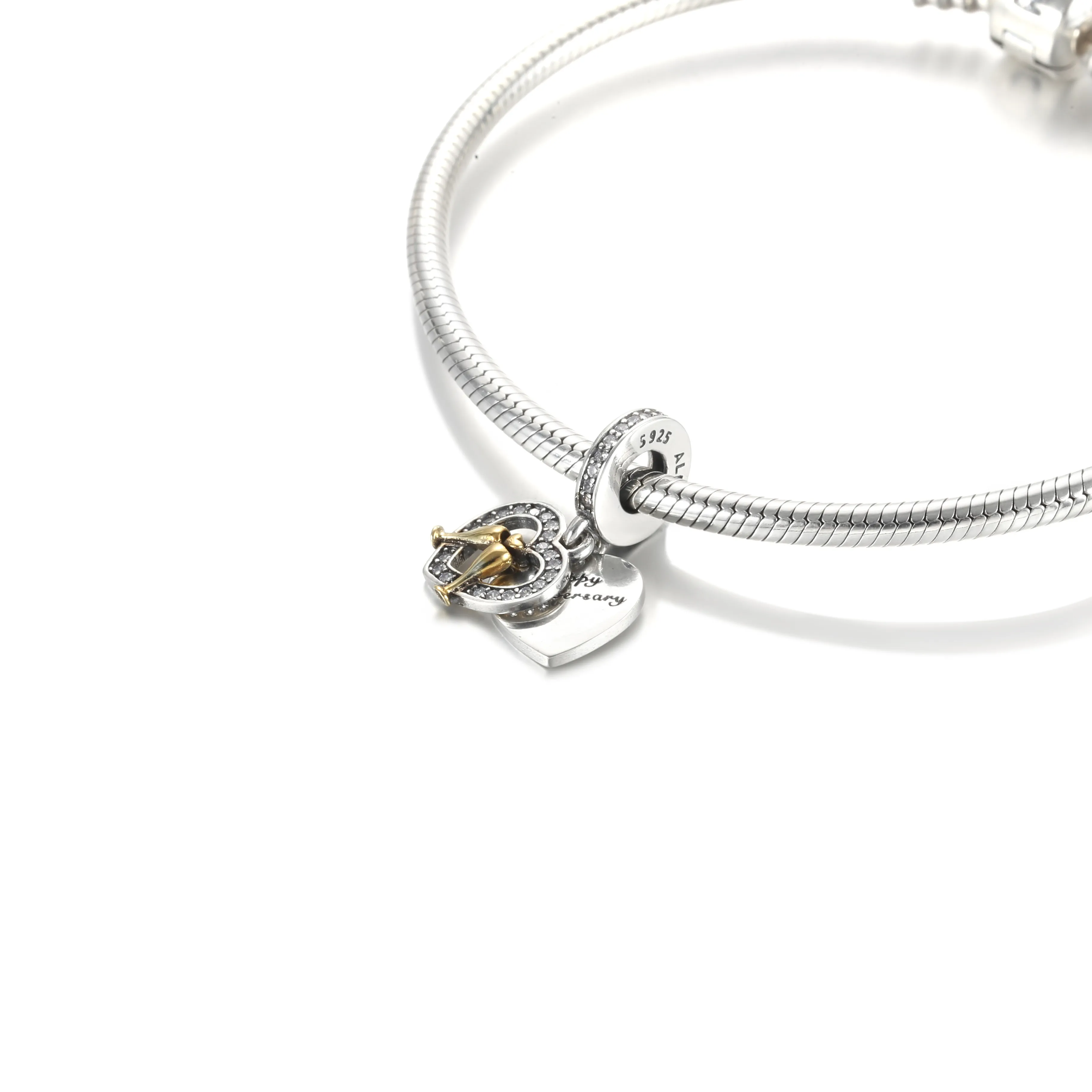 PANDORA Two-tone Happy Anniversary Dangle Charm - 799322C01